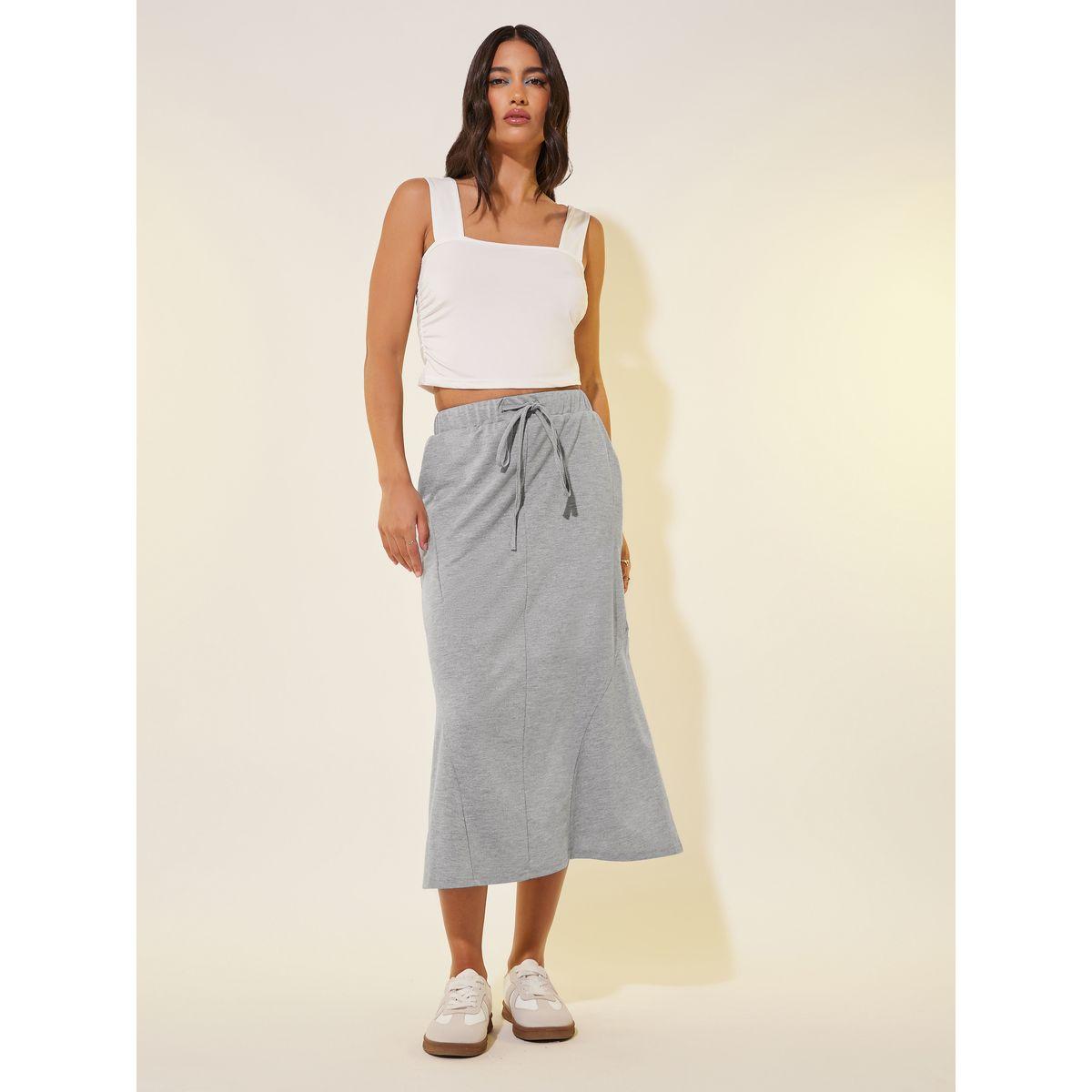 تنورة ميدي سادة برباط خصر-women-clothing-bottoms-skirts-image-1