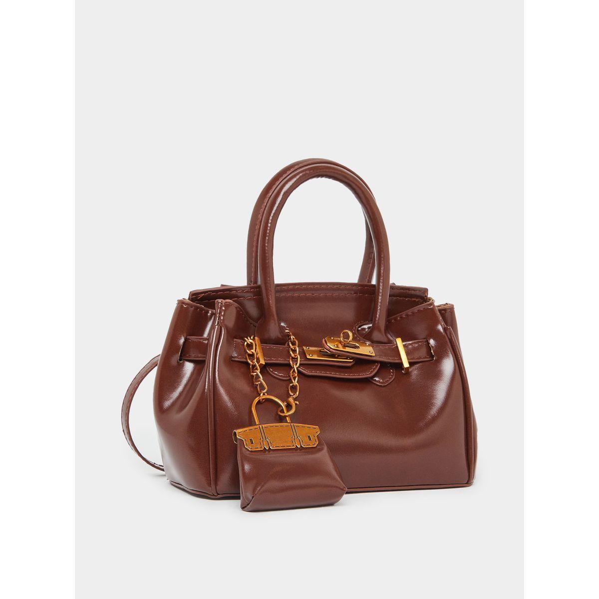 شنطة يد مزينة بسلسلة ومقبضين يد-women-bagsandwallets-handbags-image-1