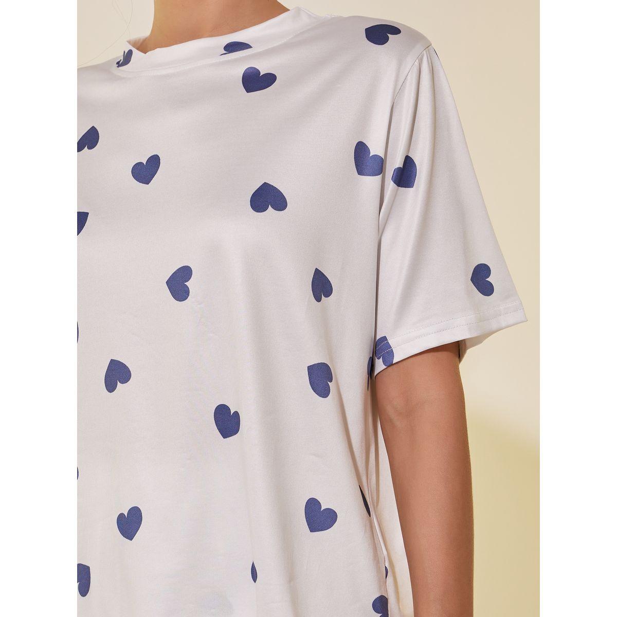 طقم بيجاما من بنطال وتيشيرت بياقة دائرية-women-clothing-nightwear-pyjamas-longsets-image-3