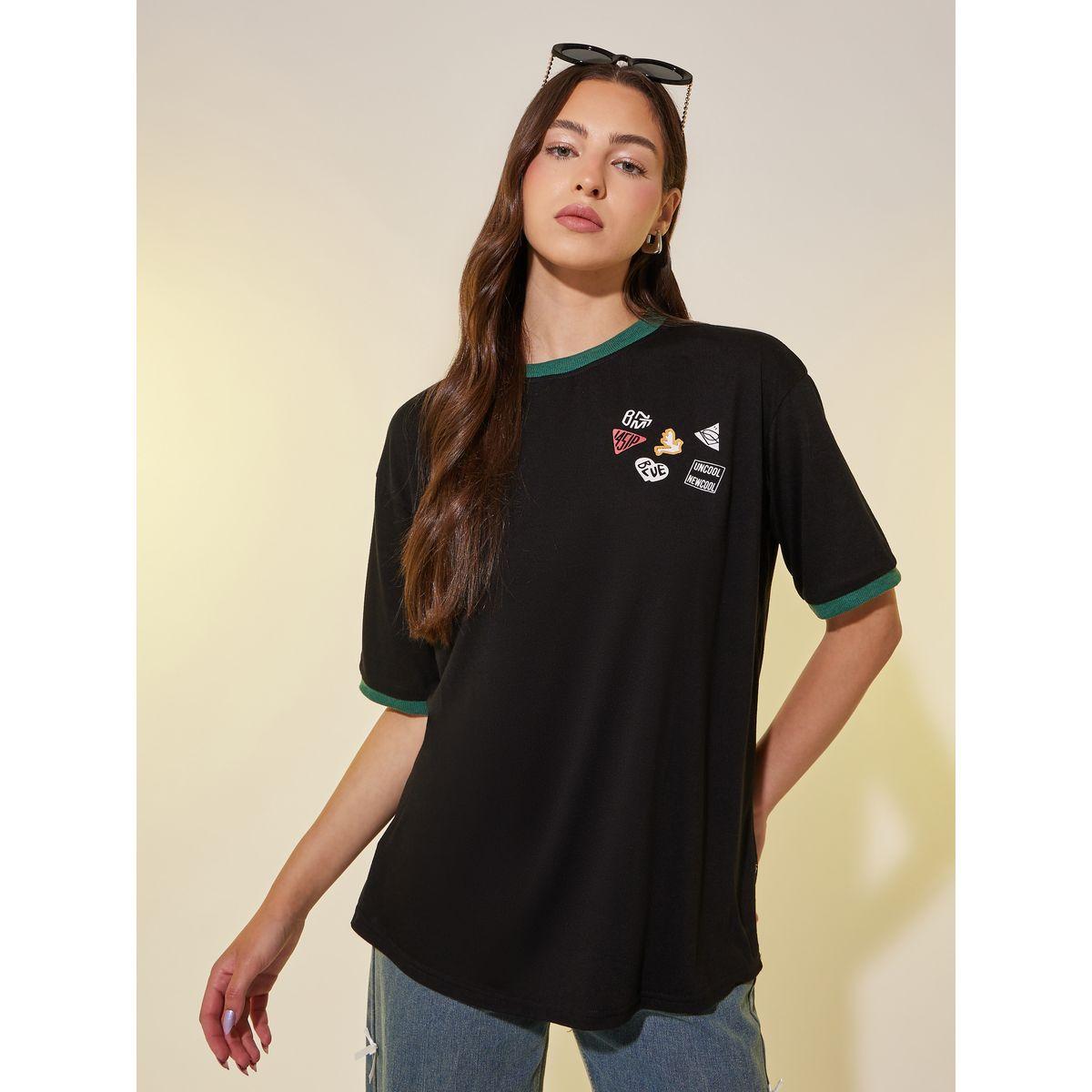 Styli Graphic Printed Round Neck T-Shirt-women-clothing-tshirts-image-1