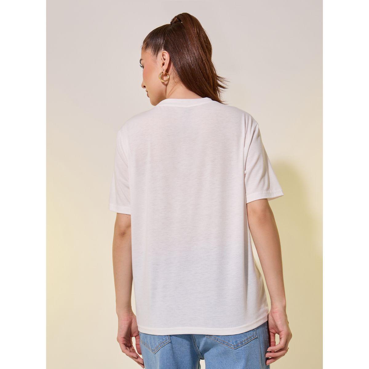 Styli Women White Text Print Short Sleeve Regular Fit T-Shirt-women-clothing-tshirts-image-4