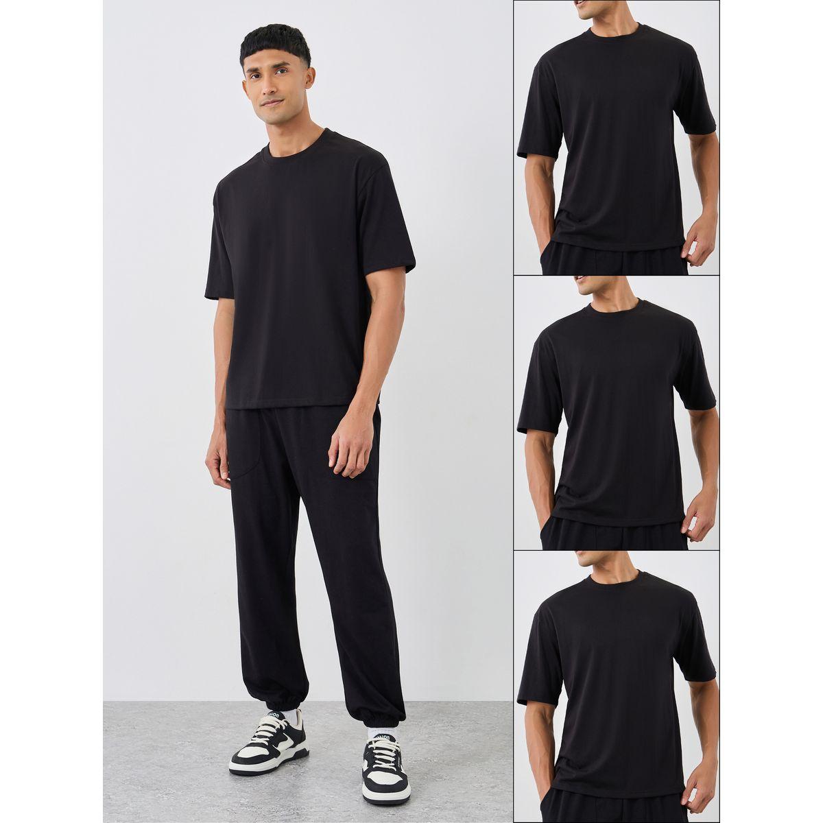 مجموعة من 3 - تيشيرت فضفاض بياقة دائرية-men-clothing-tshirtsandpolos-tshirts-image-1