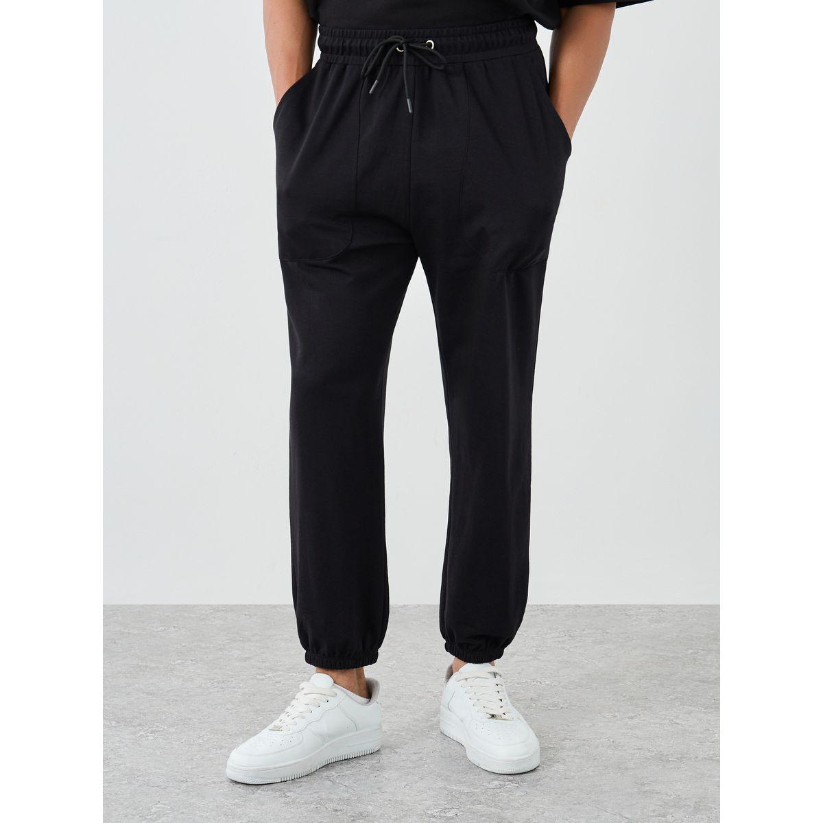 Styli Pack of 2 - Solid Oversized Panelled Terry Joggers-men-clothing-bottoms-joggers-image-2
