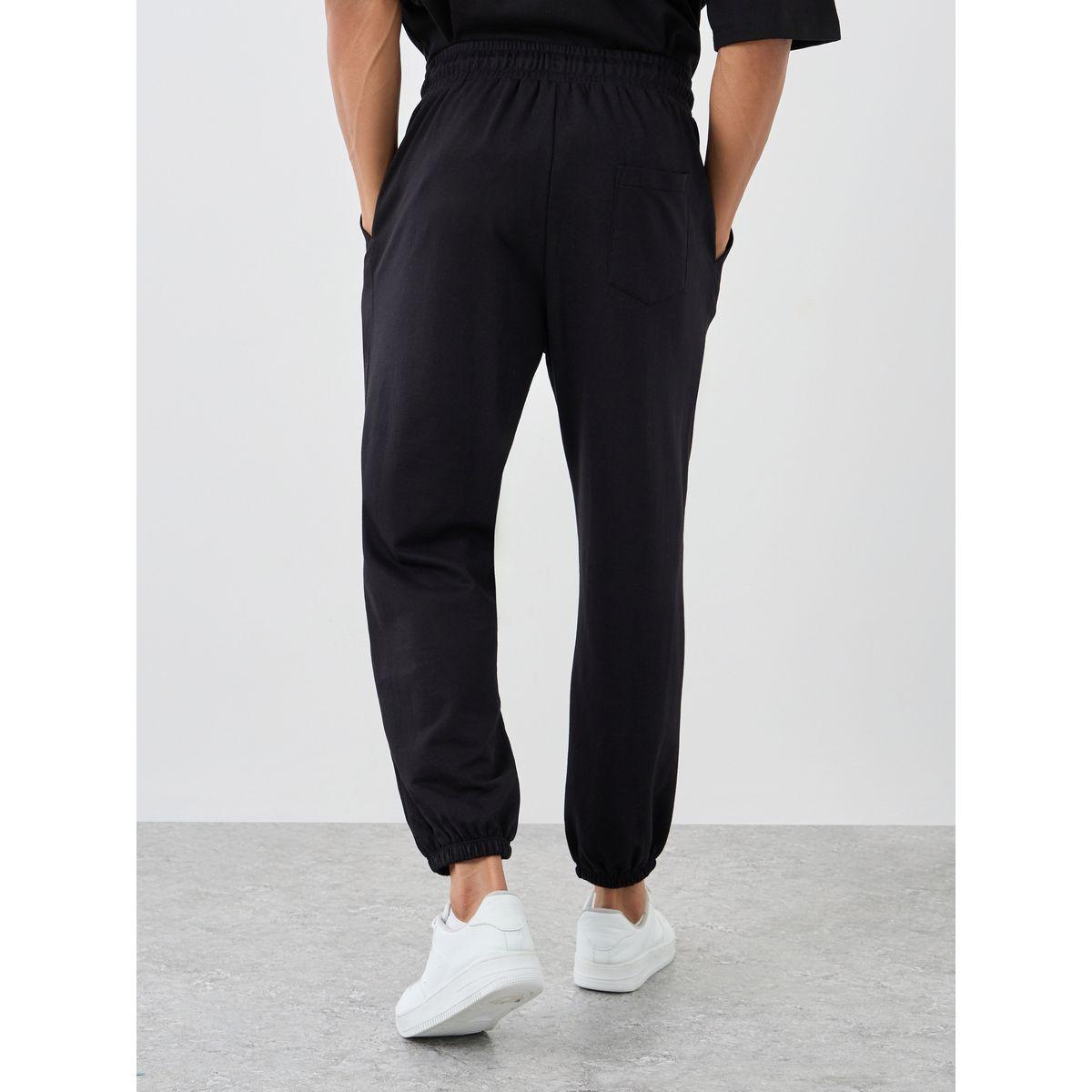 Styli Pack of 2 - Solid Oversized Panelled Terry Joggers-men-clothing-bottoms-joggers-image-5