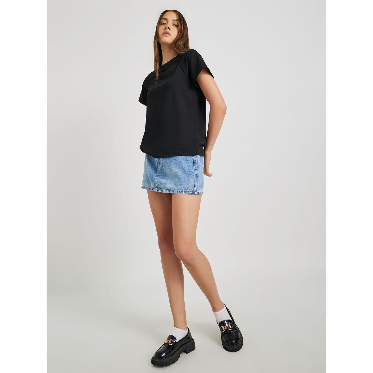 Styli Solid Regular Fit Round Neck T-Shirt-women-clothing-tshirts-image-2