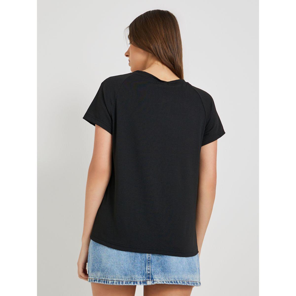 Styli Solid Regular Fit Round Neck T-Shirt-women-clothing-tshirts-image-4