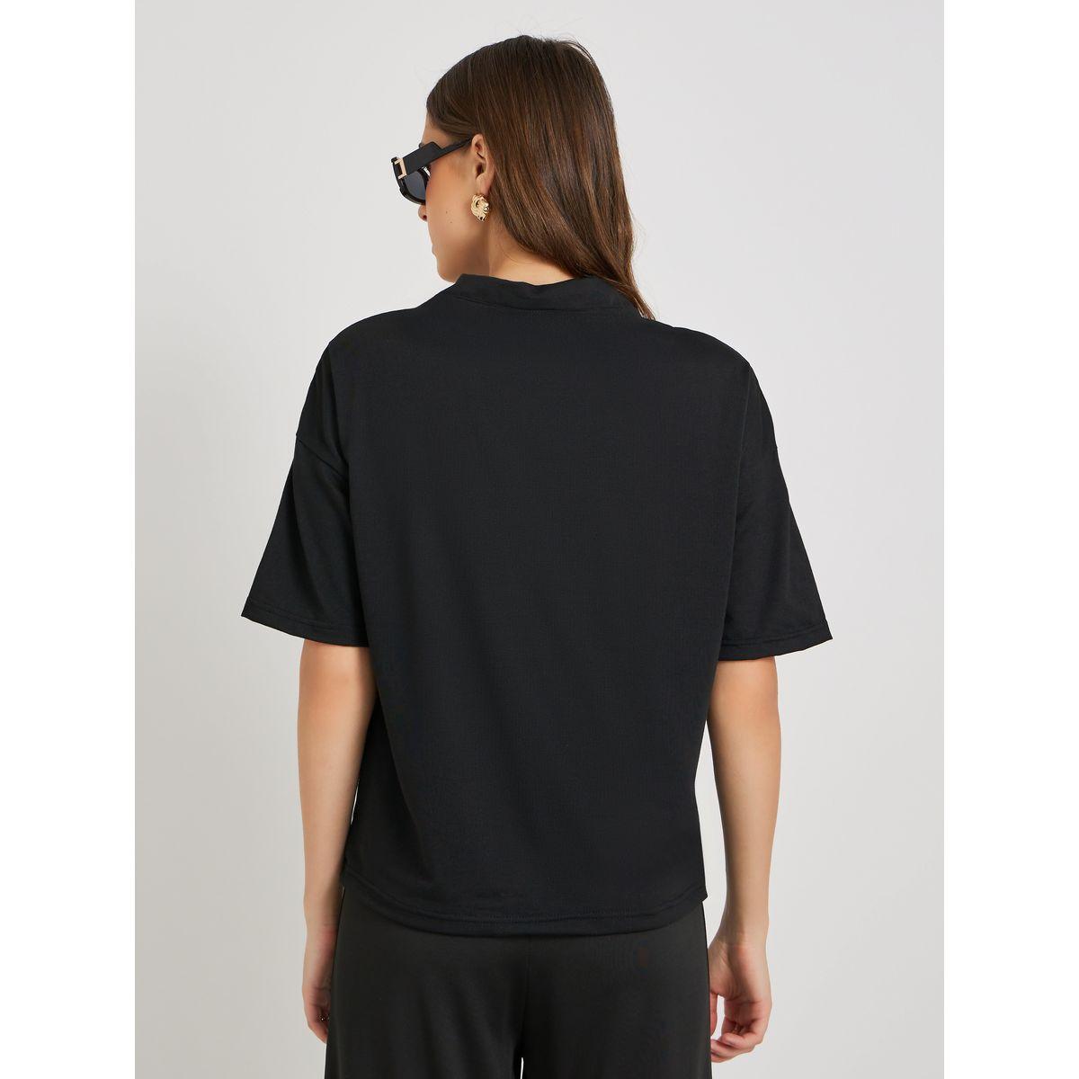 تيشيرت سادة بياقة بولو وقصة عادية-women-clothing-tshirts-image-4