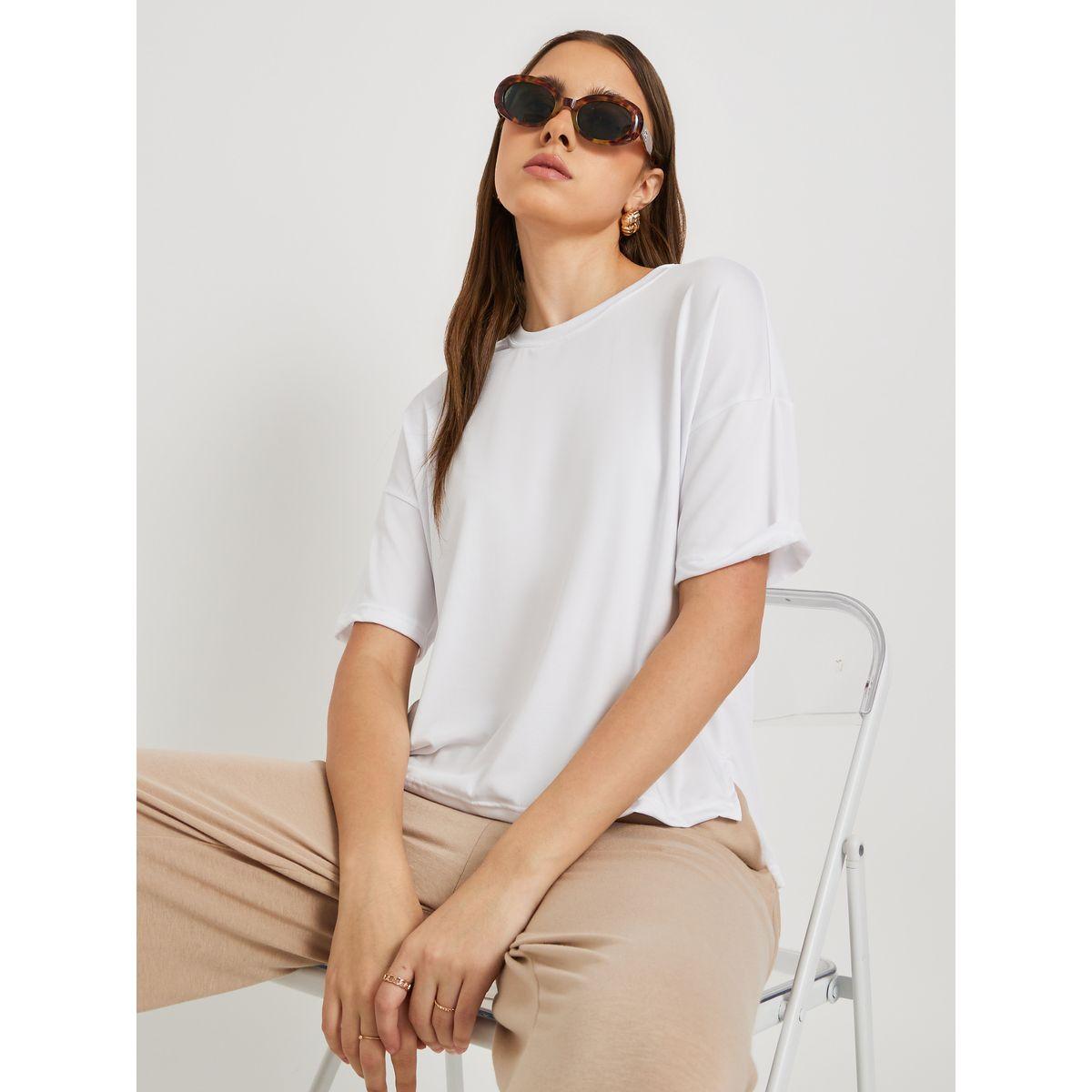 Styli Solid Oversized Round Neck T-Shirt-women-clothing-tshirts-image-1