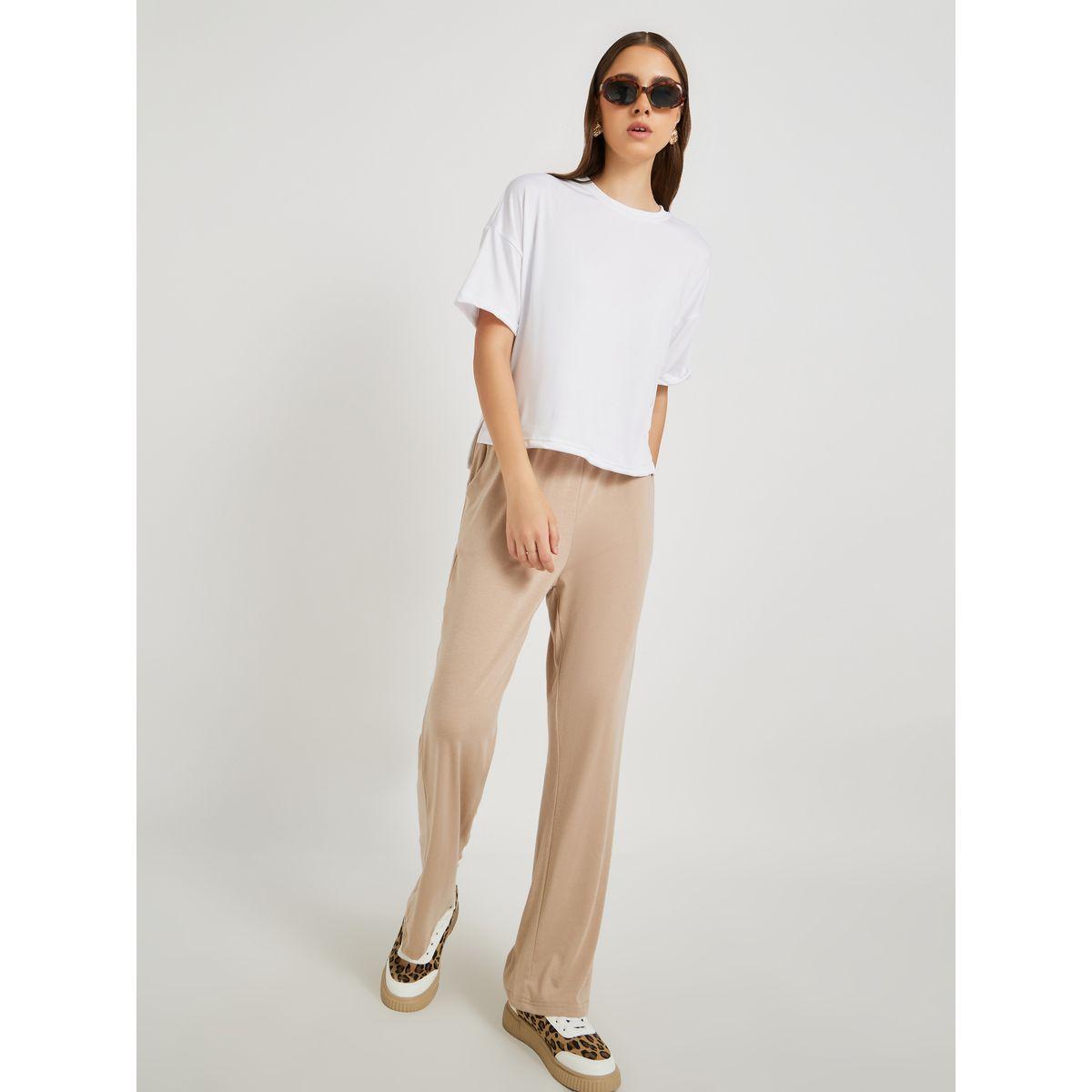 Styli Solid Oversized Round Neck T-Shirt-women-clothing-tshirts-image-2