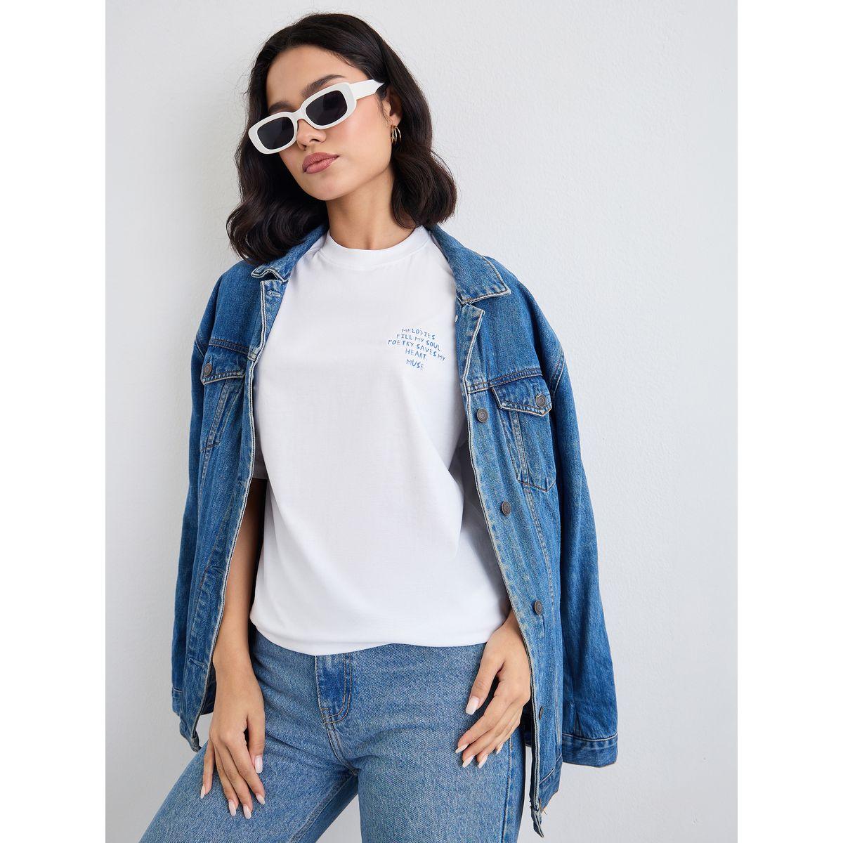 Styli Women White Slogan Print Short Sleeve Oversized T-Shirt-women-clothing-tshirts-image-5