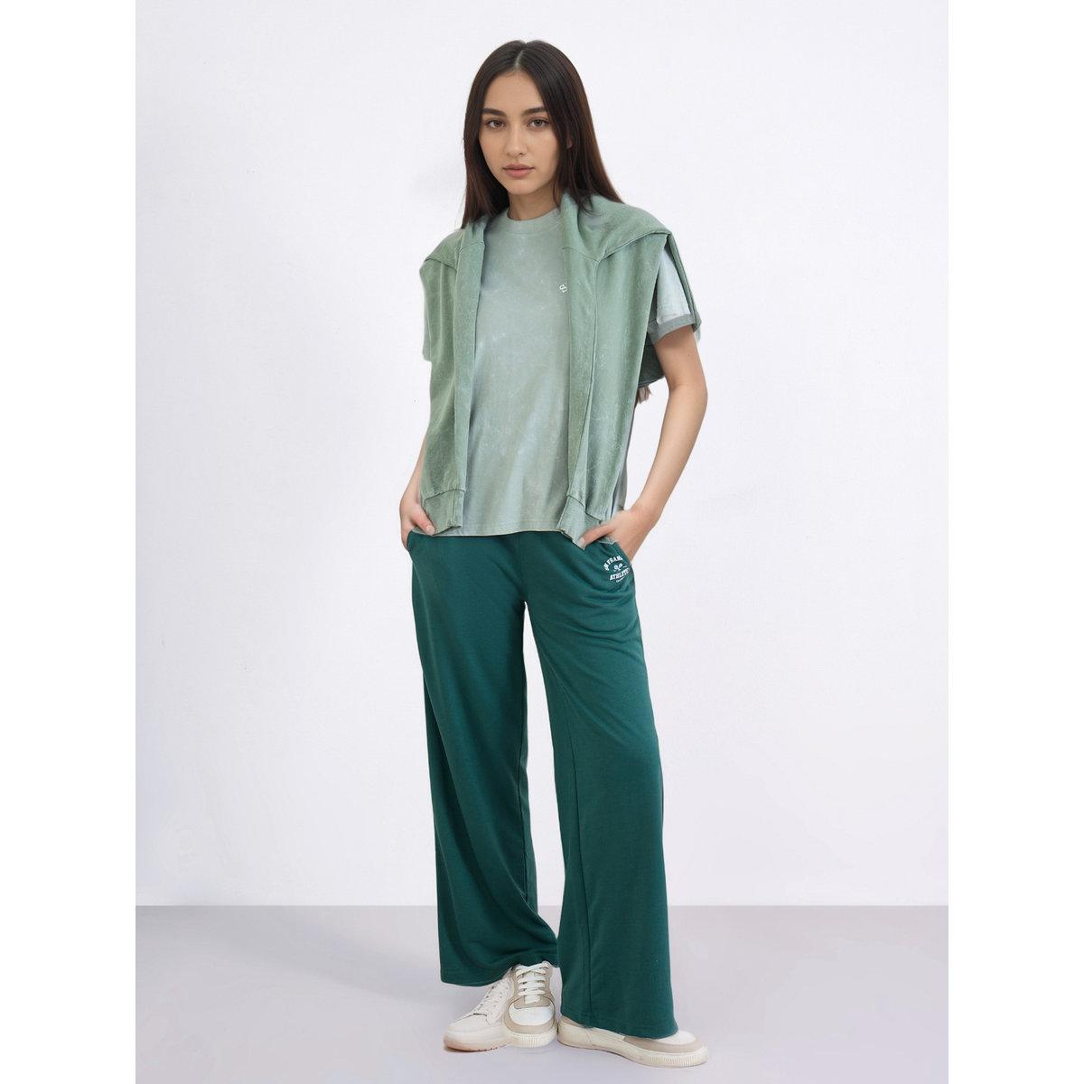 تيشيرت بقصة بوكسي وطبعة كتابة-women-clothing-tshirts-image-2