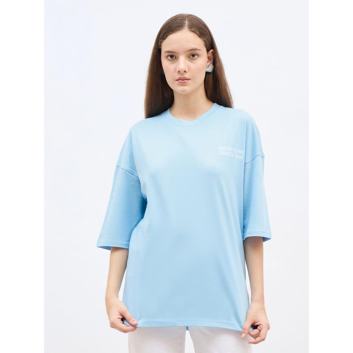 تيشيرت فضفاض بطبعة كتابة-women-clothing-tshirts-image-2
