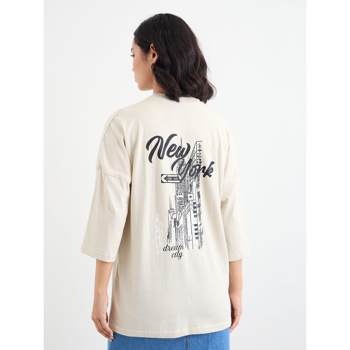 Styli Slogan Print Round Neck Oversized T-Shirt-women-clothing-tshirts-image-4