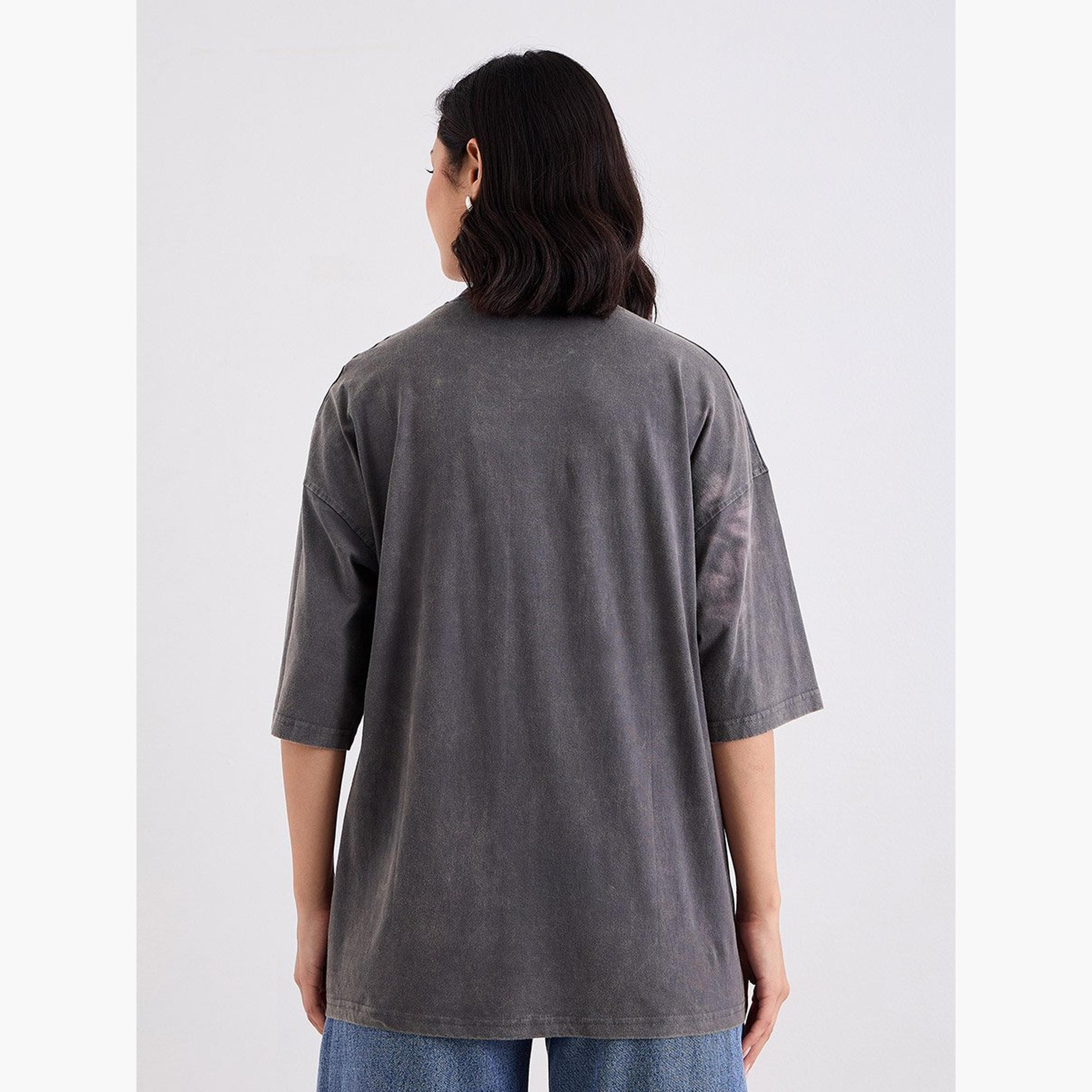 Styli Acid Washed Graphic Print Oversized T-Shirt-women-clothing-tshirts-image-4