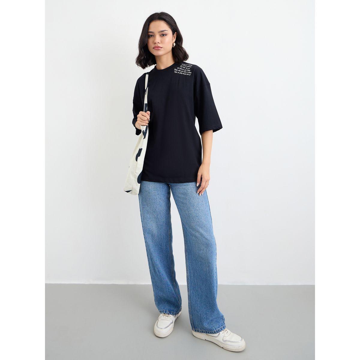 Styli Slogan Print Oversized T-Shirt-women-clothing-tshirts-image-1