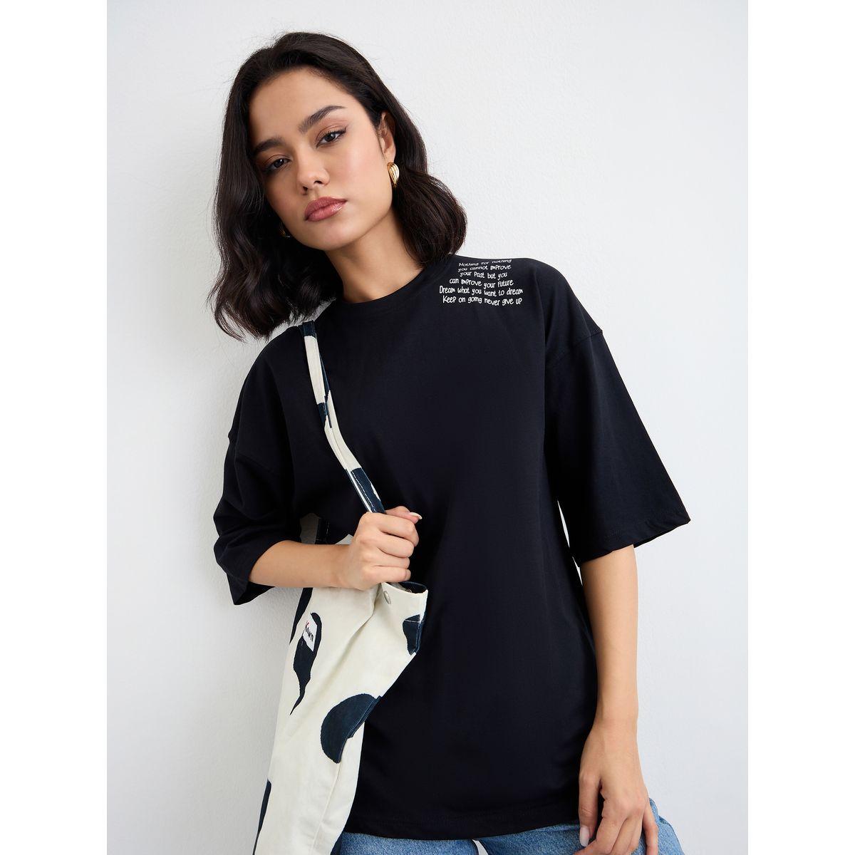 Styli Slogan Print Oversized T-Shirt-women-clothing-tshirts-image-5