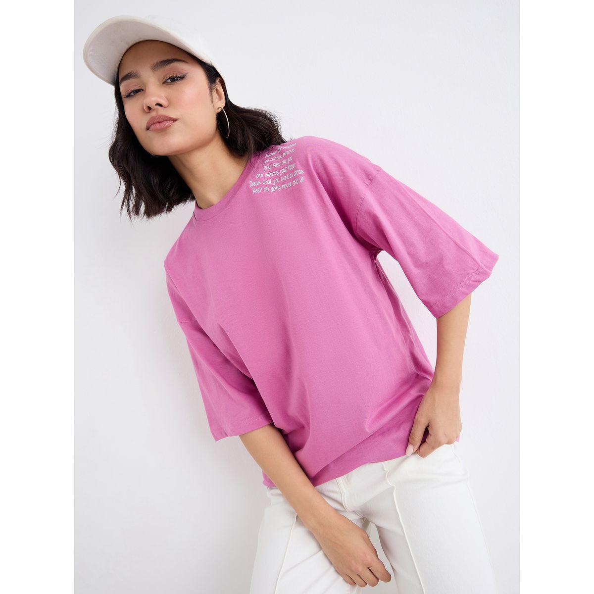 Styli Slogan Print Oversized T-Shirt-women-clothing-tshirts-image-3