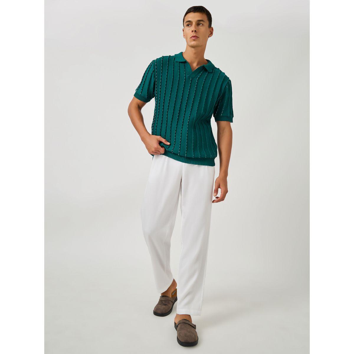 تيشيرت بقصة مريحة وأكمام قصيرة-men-clothing-tshirtsandpolos-polos-image-2