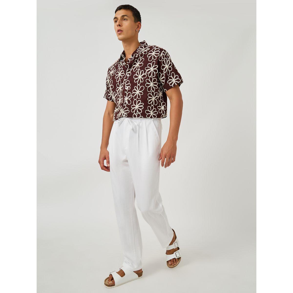Styli Textured Pleated Tapered Fit Trousers-men-clothing-bottoms-joggers-image-2