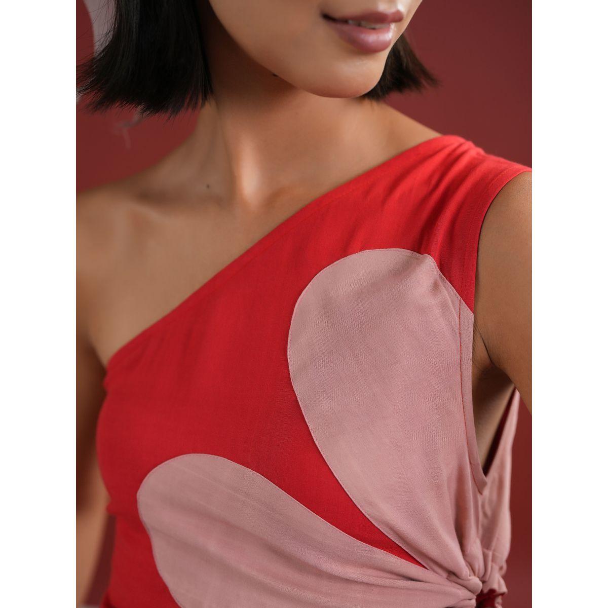 فستان ميدي بطبعة زهور مع تفاصيل مزمومة-women-clothing-dresses-image-6