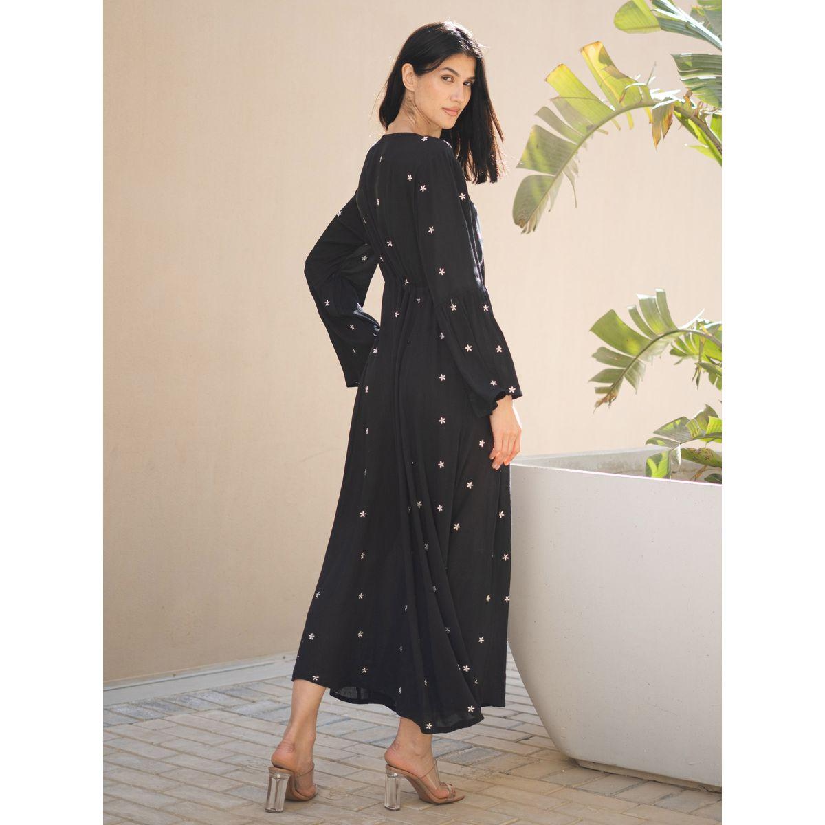 فستان ميدي بطبعة زهور ورباط خصر-women-clothing-dresses-image-4