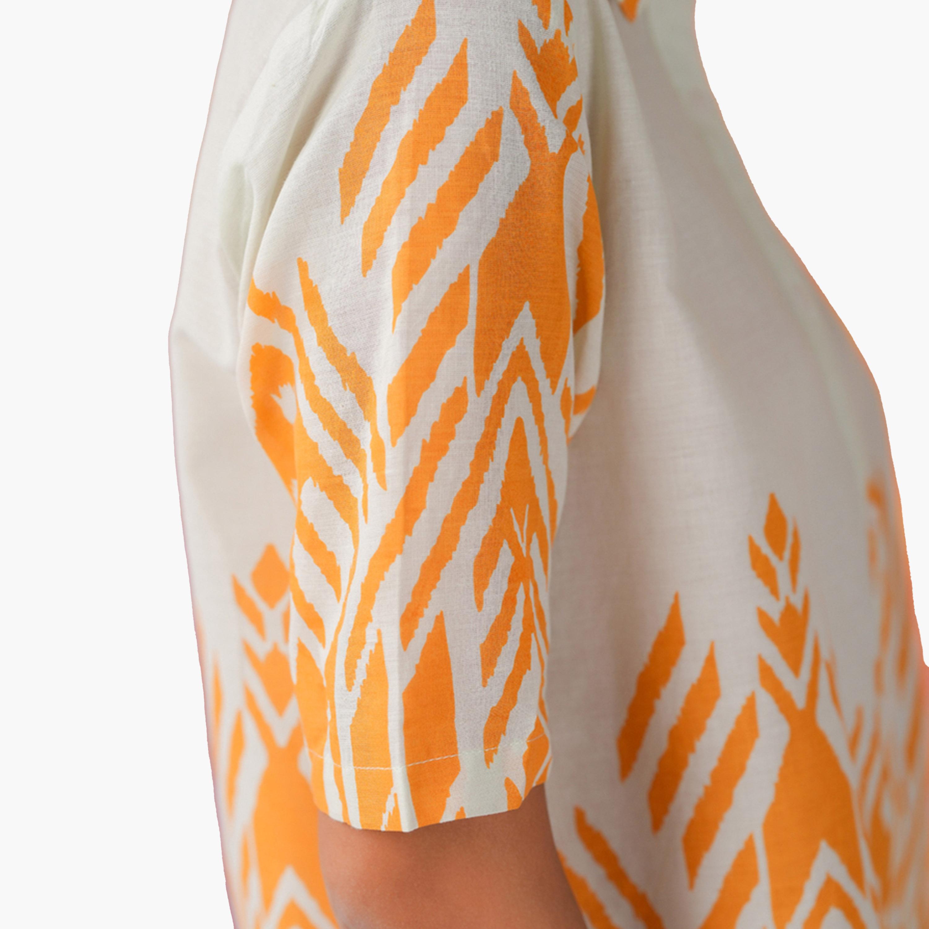 Sanskrutihomes X Styli Geometric Printed Pure Cotton Top and Pants Co-Ords-women-clothing-coordsets-image-7