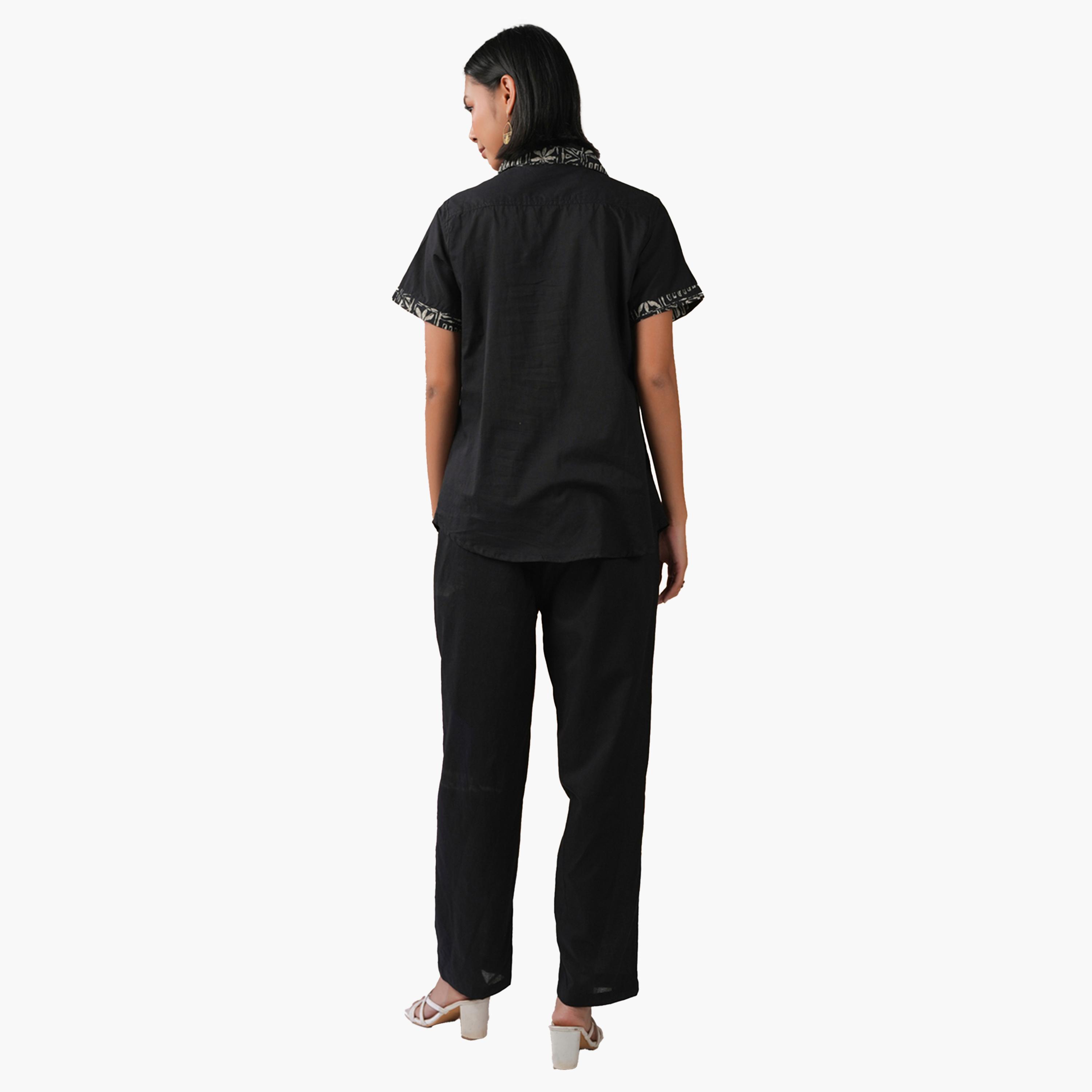Sanskrutihomes X Styli Printed Spread Collar Shirt and Pants Co-Ords-women-clothing-coordsets-image-6