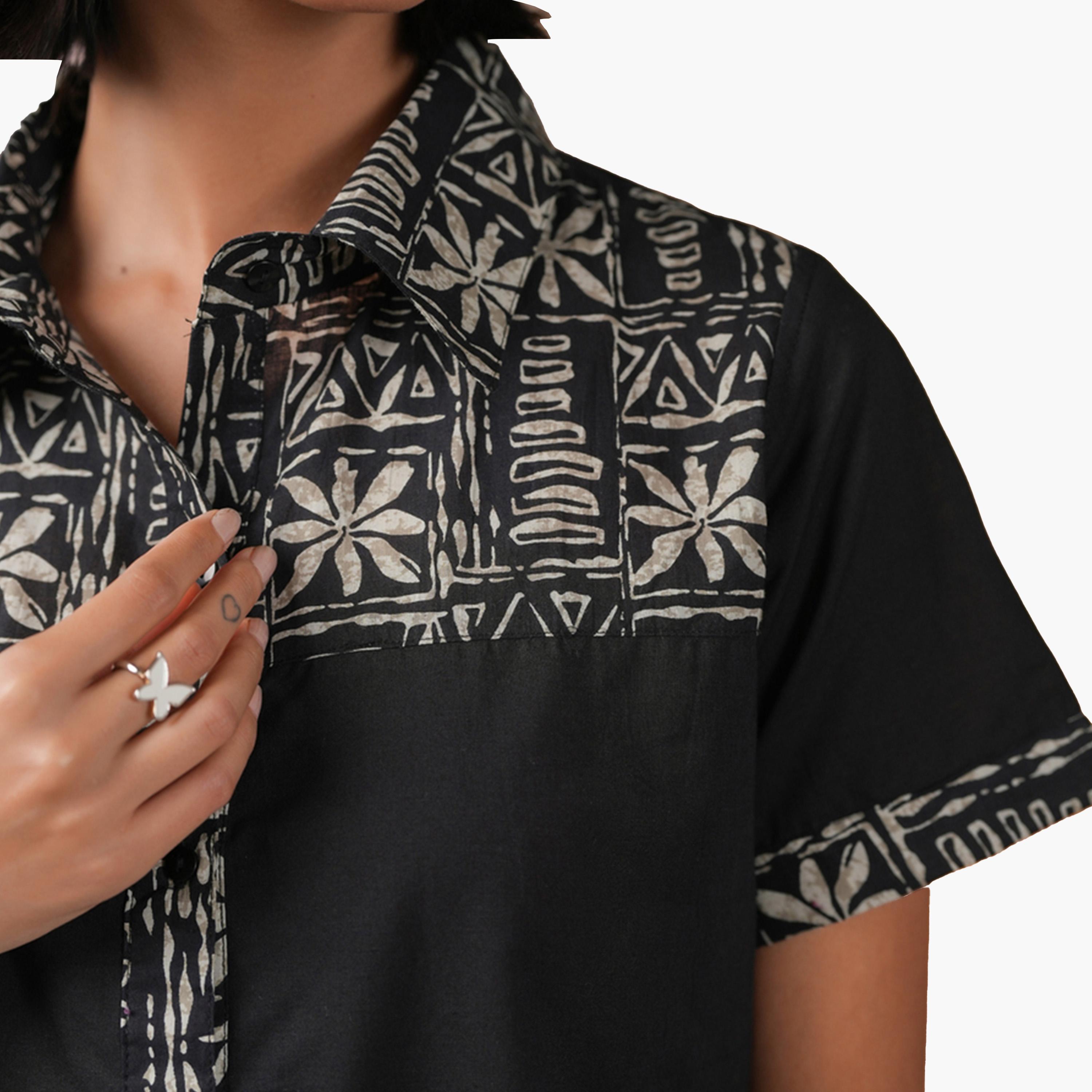 Sanskrutihomes X Styli Printed Spread Collar Shirt and Pants Co-Ords-women-clothing-coordsets-image-7