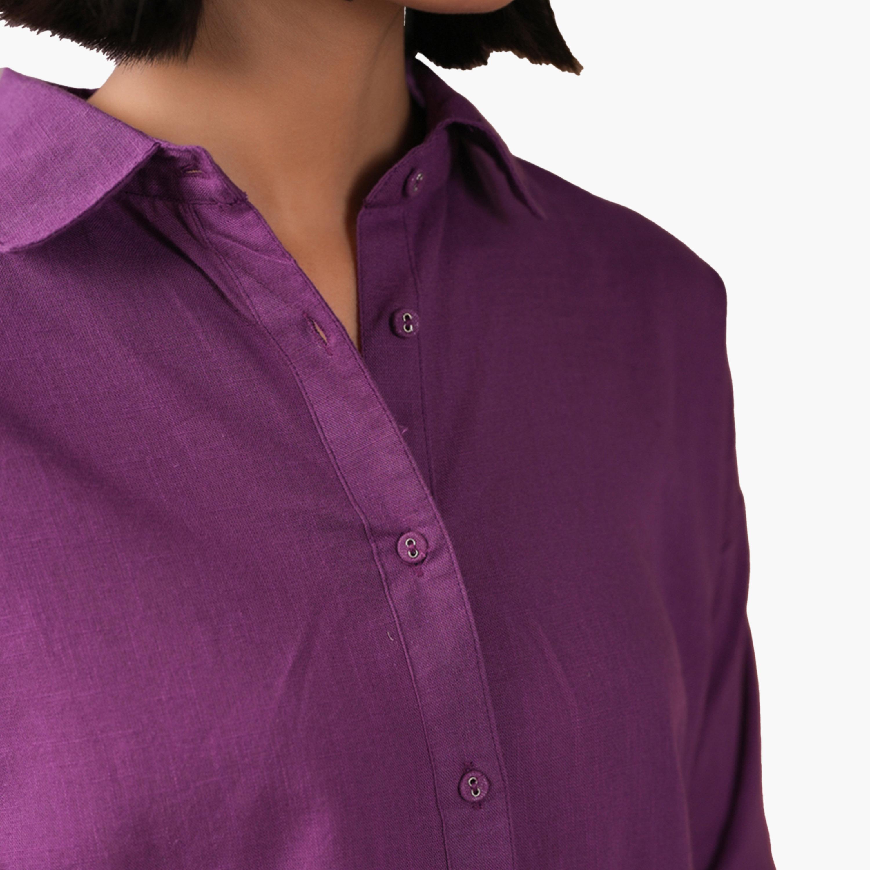 سانسكروتي هومز × ستايلي -طقم قميص سادة مع بنطال من القطن الخالص-women-clothing-coordsets-image-9