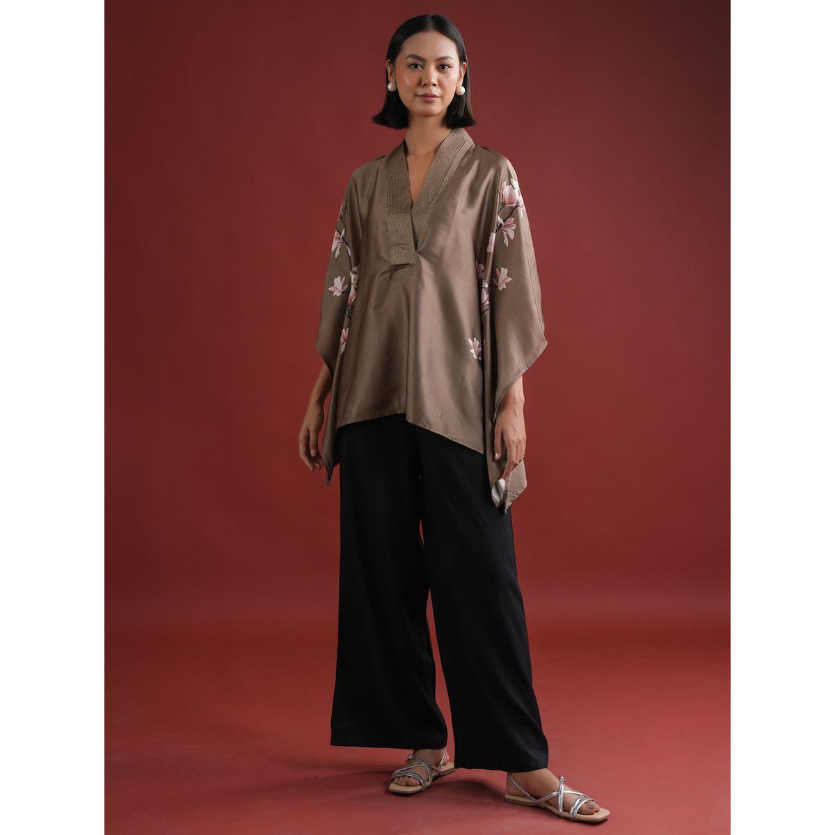 طقم منسق من بلوزة بنمط قفطان مع بنطال-women-clothing-coordsets-image-1