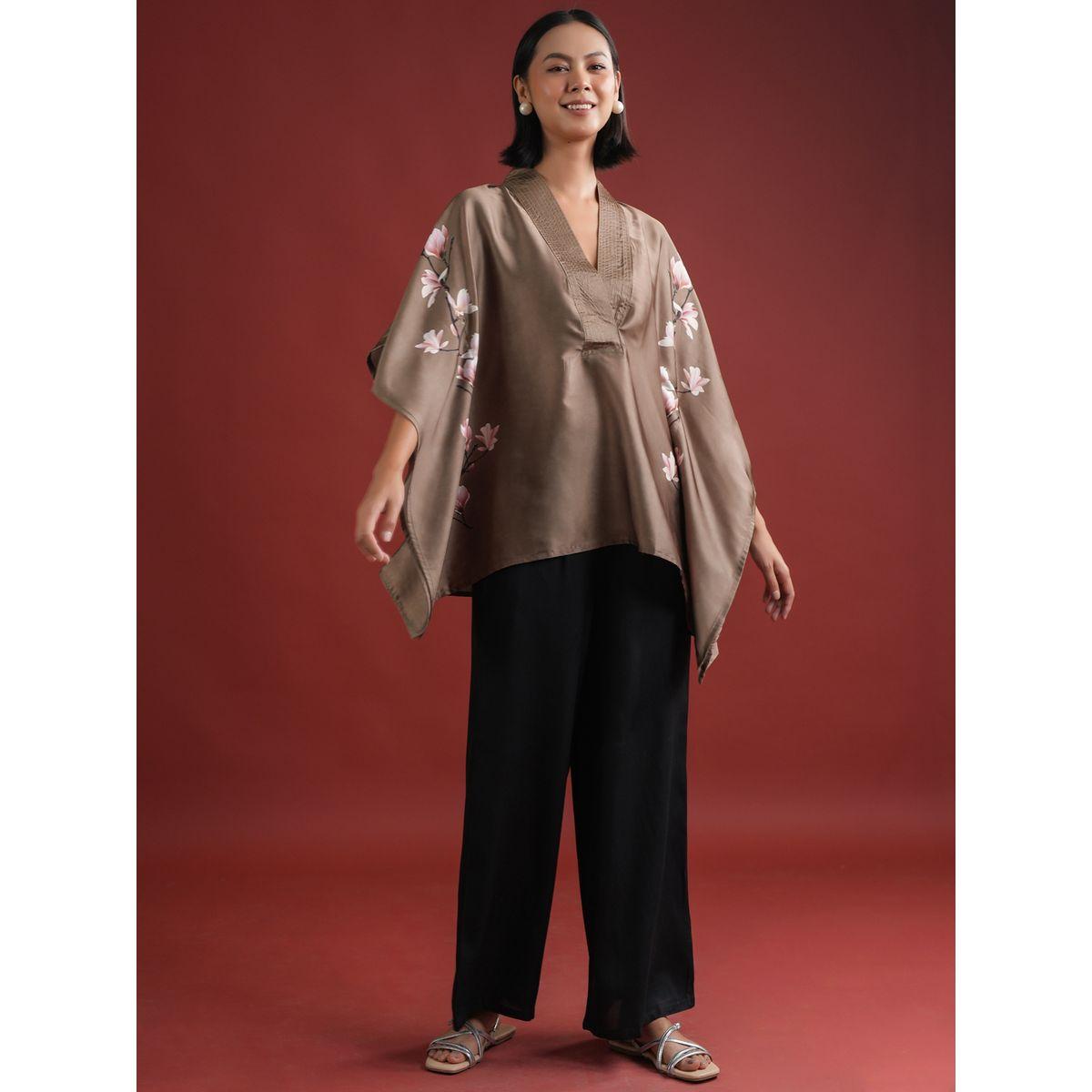 طقم منسق من بلوزة بنمط قفطان مع بنطال-women-clothing-coordsets-image-3