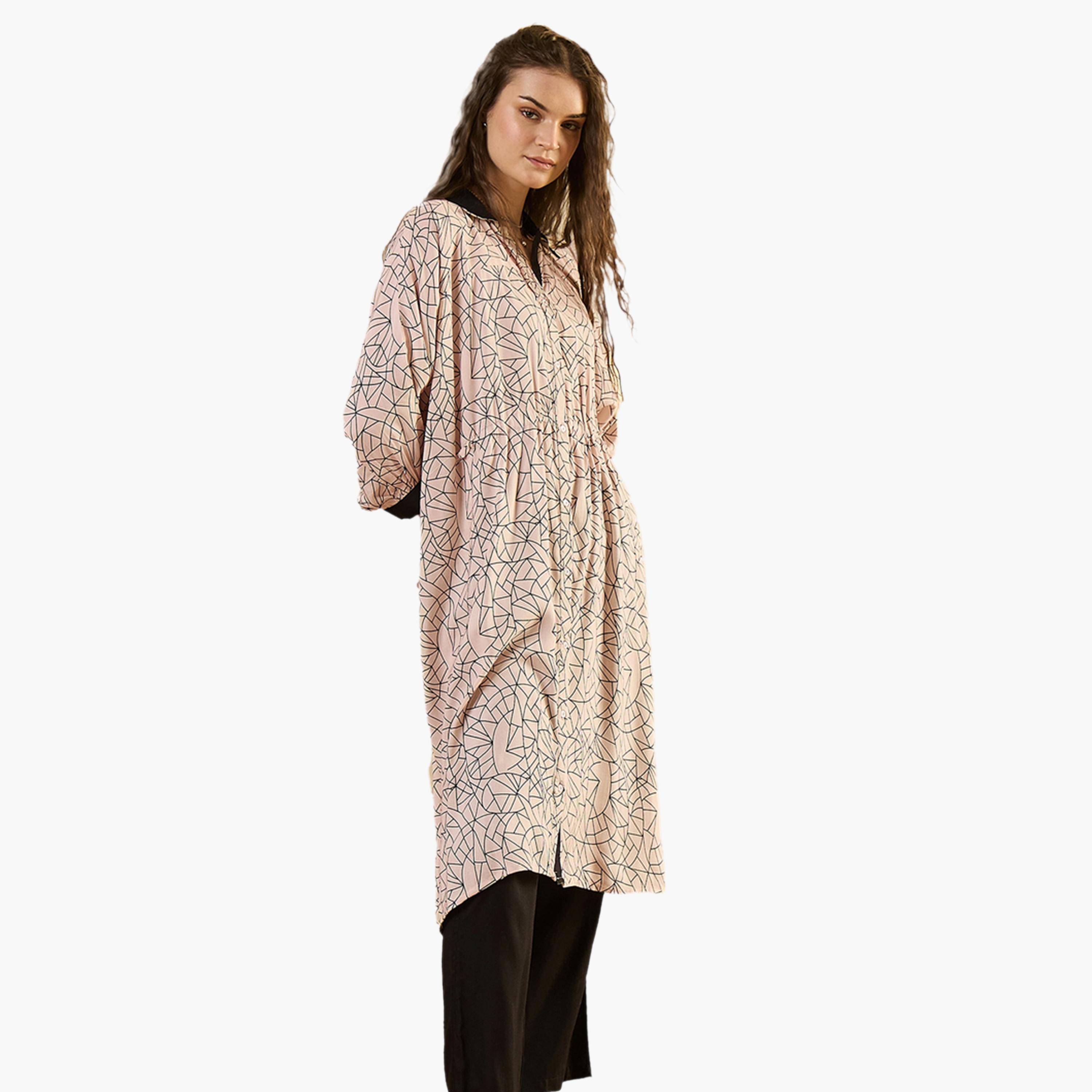 Sanskrutihomes X Styli Floral Printed Batwing Sleeve Longline Top and Pants Co-Ords-women-clothing-coordsets-image-4