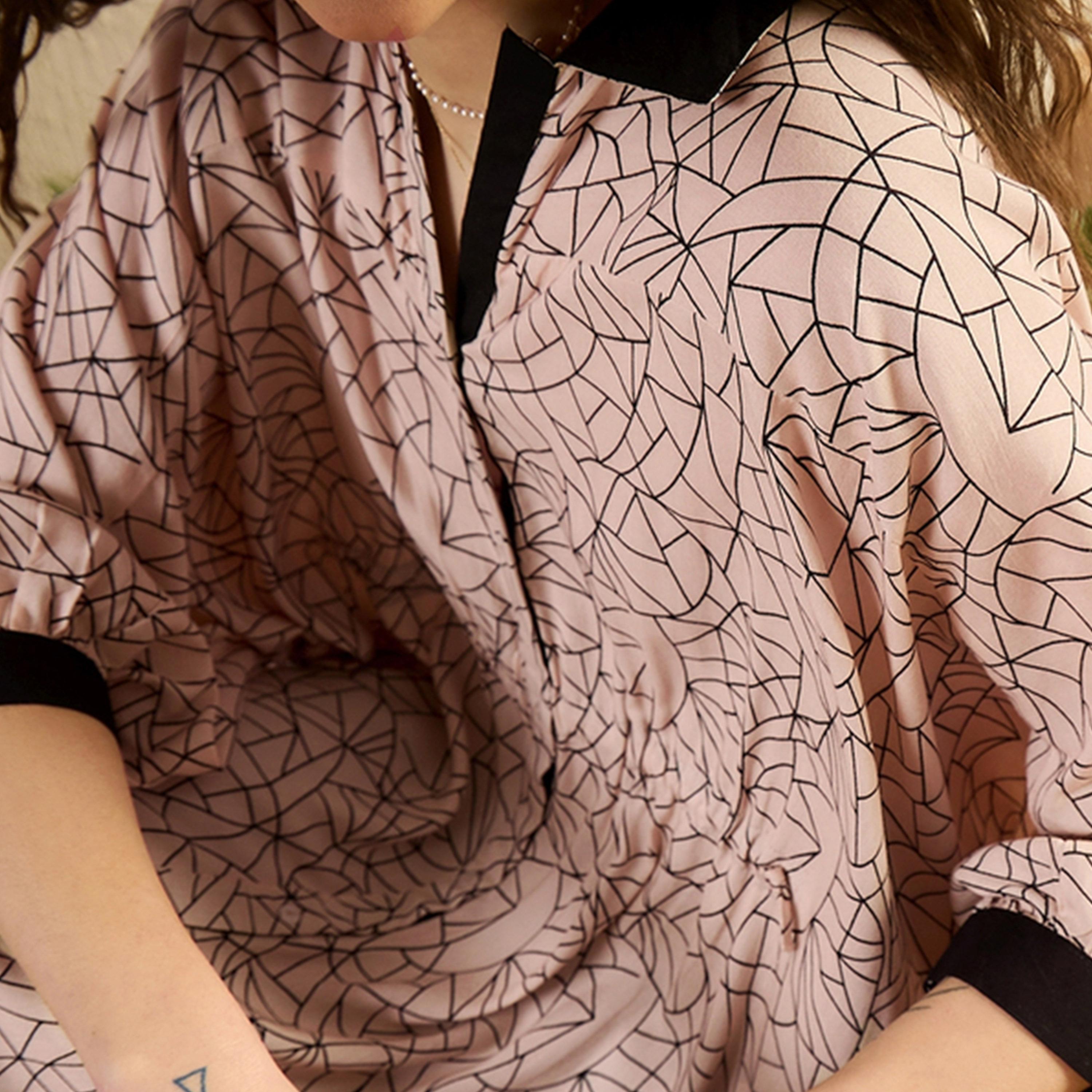 Sanskrutihomes X Styli Floral Printed Batwing Sleeve Longline Top and Pants Co-Ords-women-clothing-coordsets-image-7