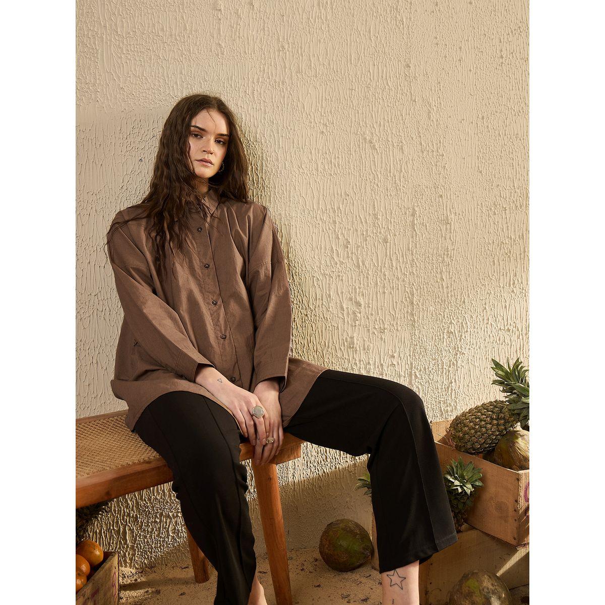 Sanskrutihomes Solid Cotton Buttoned Long Sleeve Top-women-clothing-shirtsandblouses-blouses-image-5