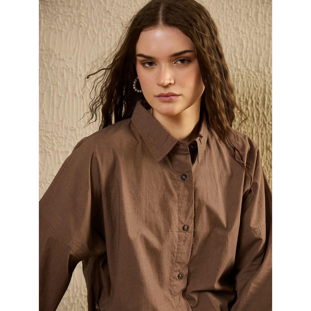 Sanskrutihomes Solid Cotton Buttoned Long Sleeve Top-women-clothing-shirtsandblouses-blouses-image-6