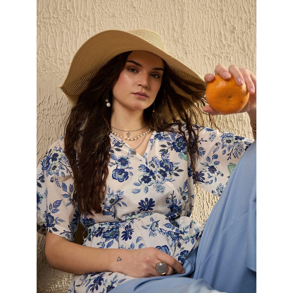 Sanskrutihomes Floral Print Waist Tie-Up Wrap Top-women-clothing-shirtsandblouses-blouses-image-5