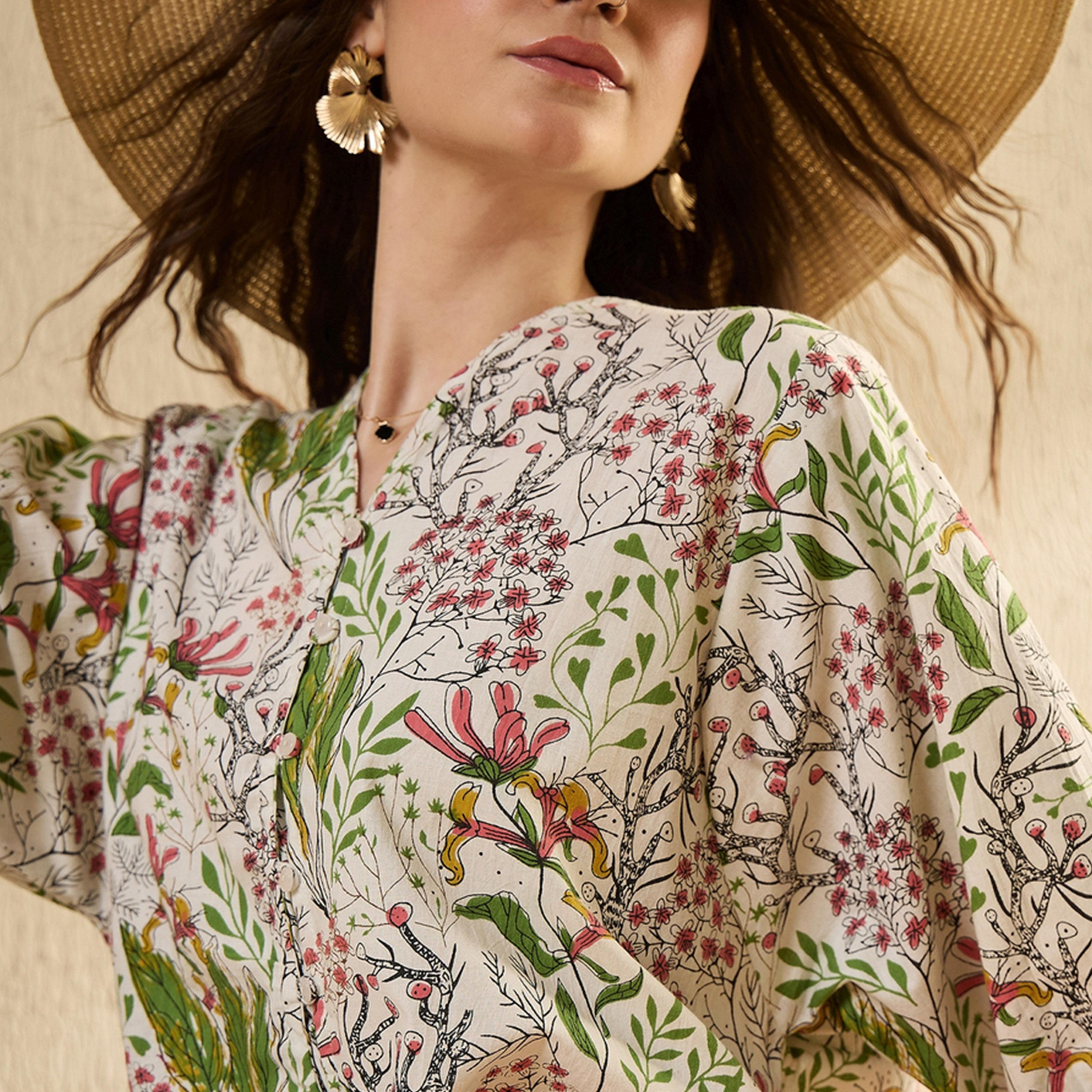 Sanskrutihomes X Styli Floral Print Regular Fit Shirt-women-clothing-shirtsandblouses-shirts-image-6