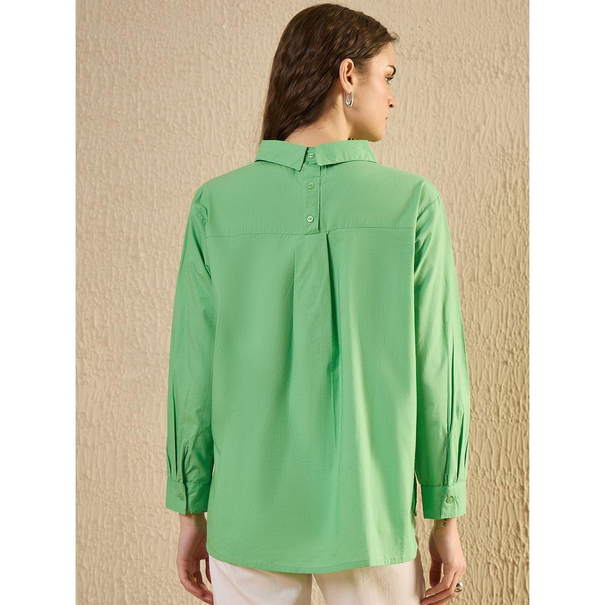 بلوزة سادة بياقة سبريد مع أكمام طويلة-women-clothing-shirtsandblouses-shirts-image-2