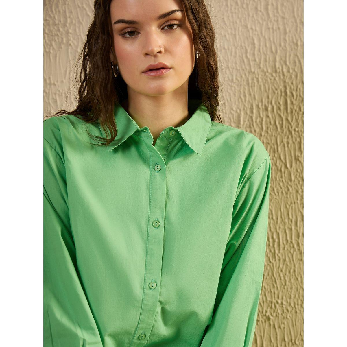 Sanskrutihomes Solid Spread Collar Long Sleeve Shirt-women-clothing-shirtsandblouses-shirts-image-6