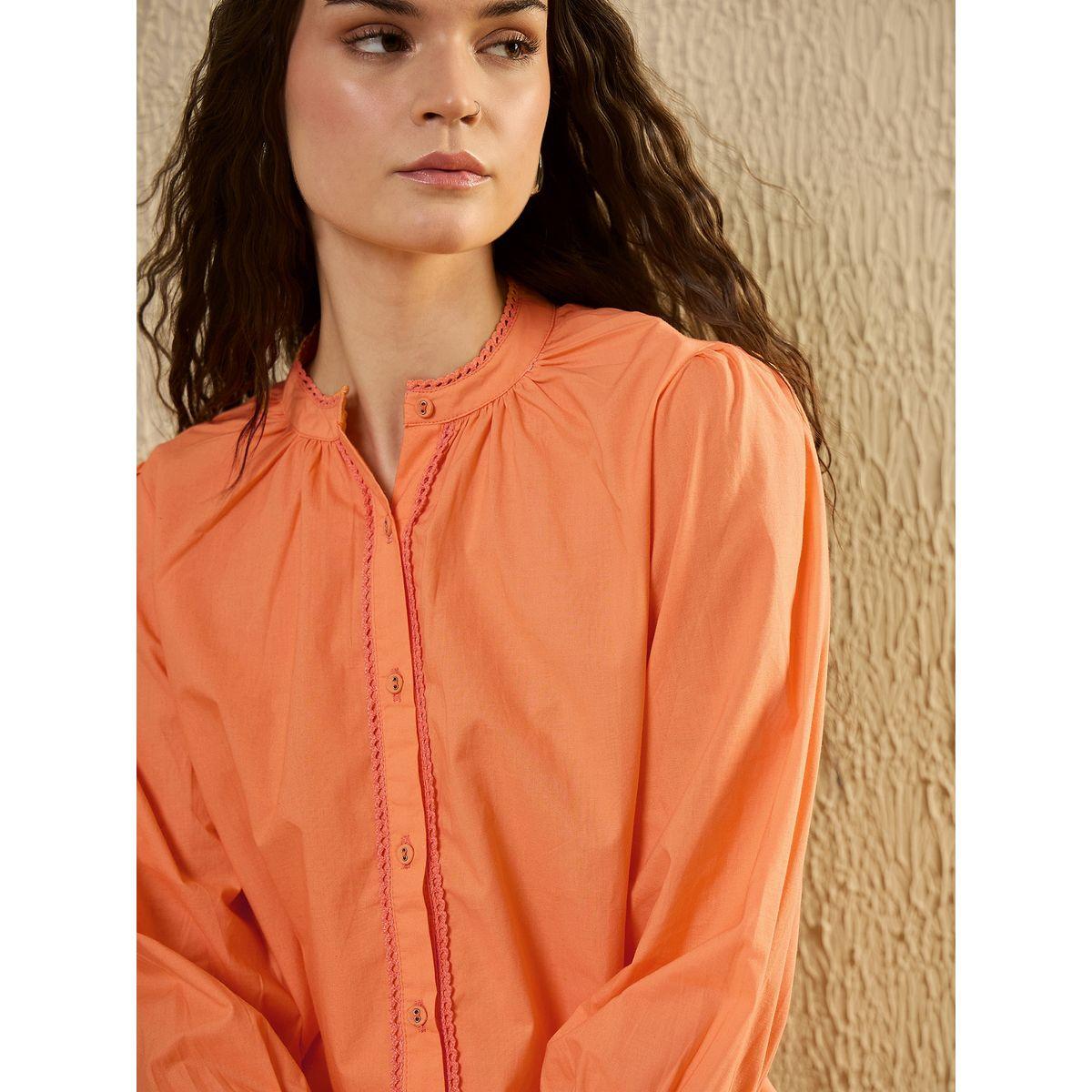 بلوزة بأكمام بالون وياقة ماندارين-women-clothing-shirtsandblouses-shirts-image-6