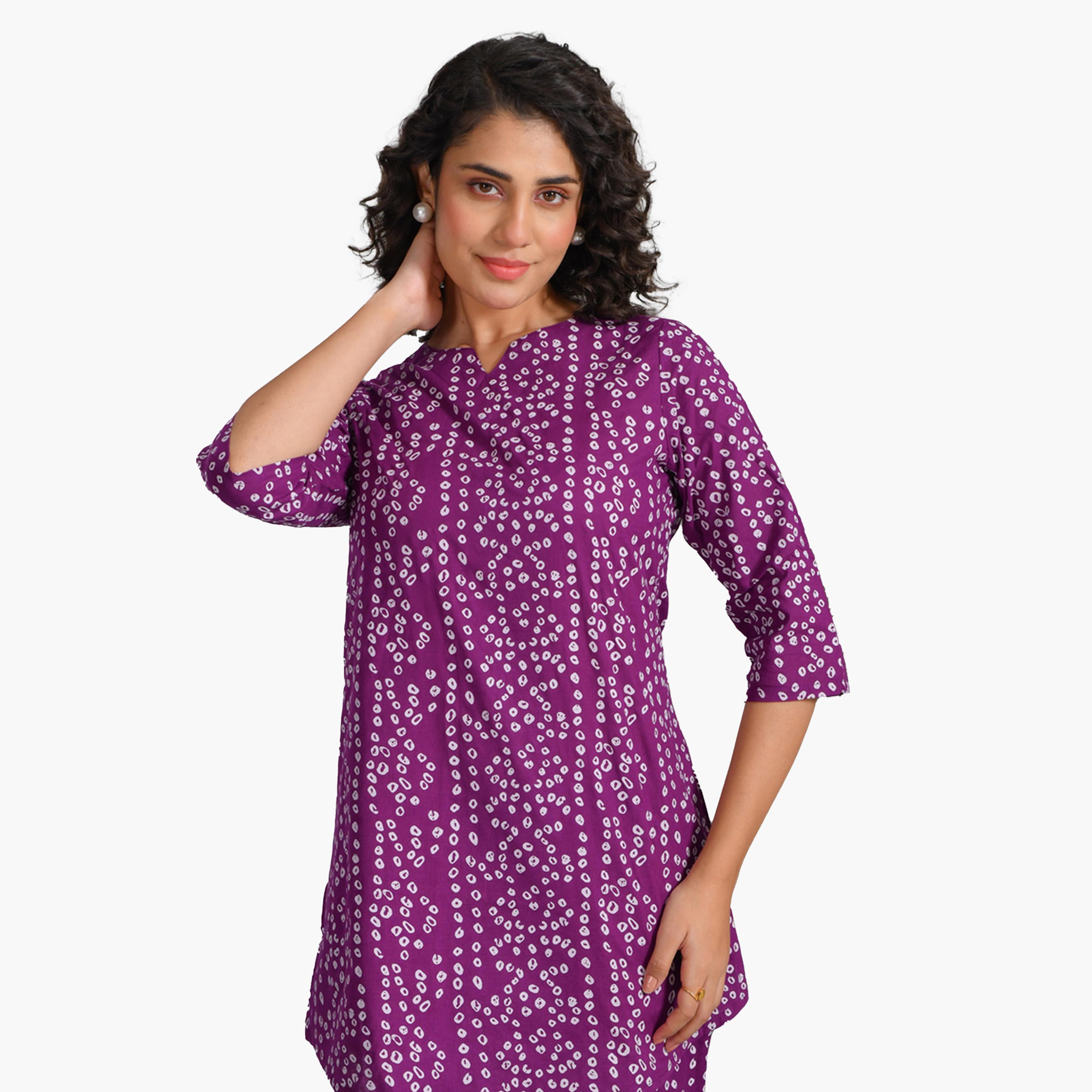 Sanskrutihomes X Styli Printed Pure Cotton Notch Neck Top and Pyjama Set-women-clothing-nightwear-pyjamas-longsets-image-2