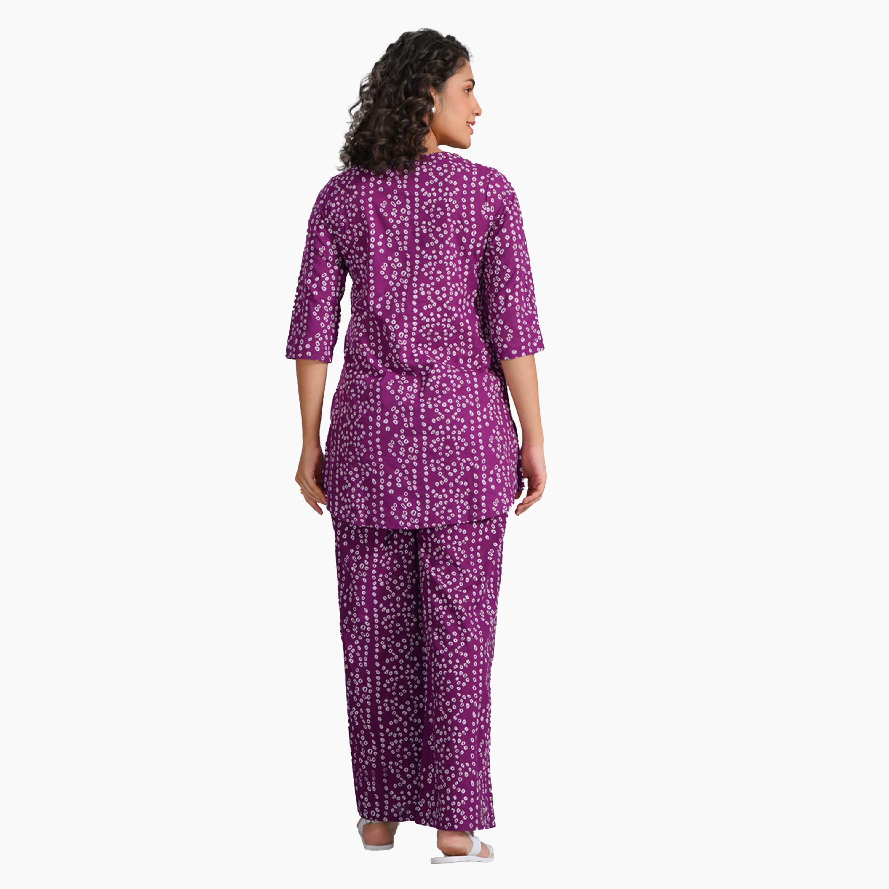 Sanskrutihomes X Styli Printed Pure Cotton Notch Neck Top and Pyjama Set-women-clothing-nightwear-pyjamas-longsets-image-5