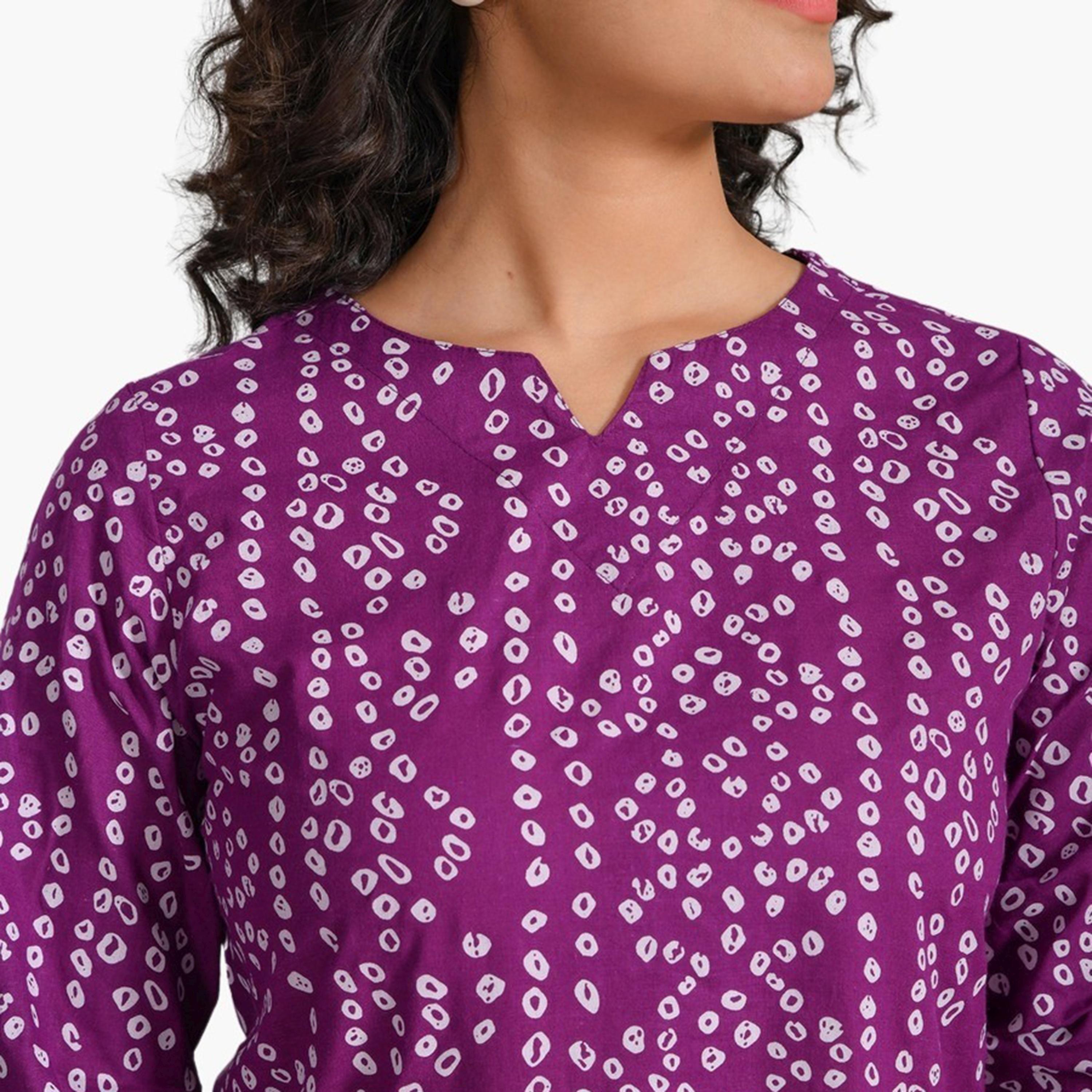 Sanskrutihomes X Styli Printed Pure Cotton Notch Neck Top and Pyjama Set-women-clothing-nightwear-pyjamas-longsets-image-6
