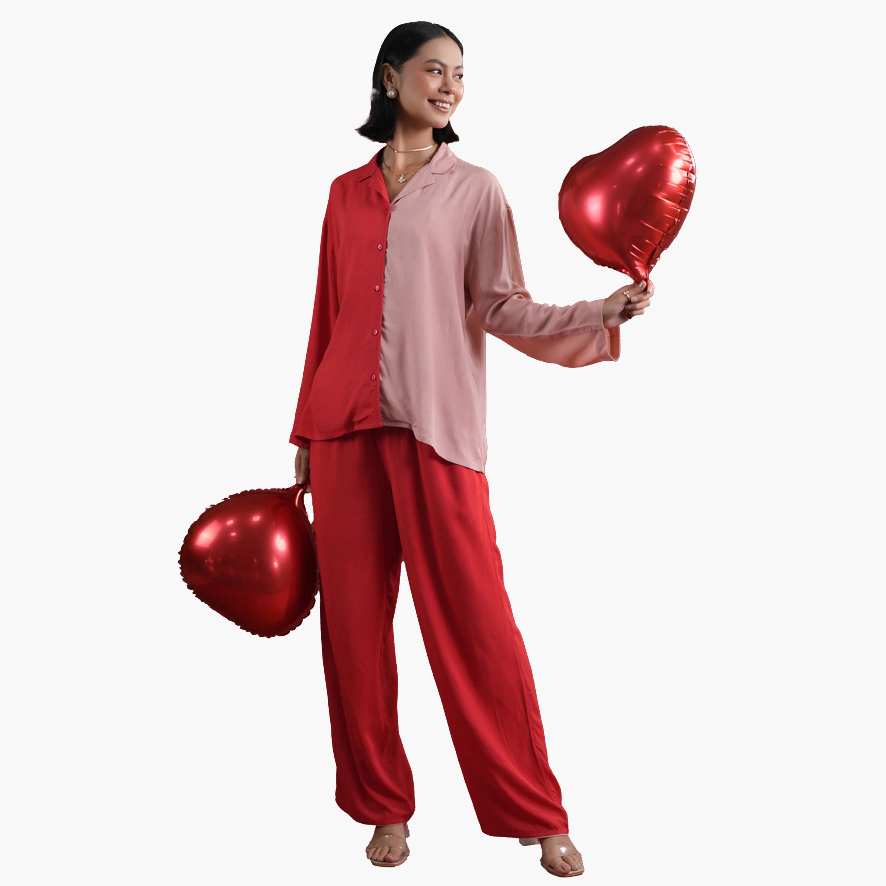 Sanskrutihomes X Styli Color Block Collared Shirt and Pyjama Set-women-clothing-nightwear-pyjamas-longsets-image-18