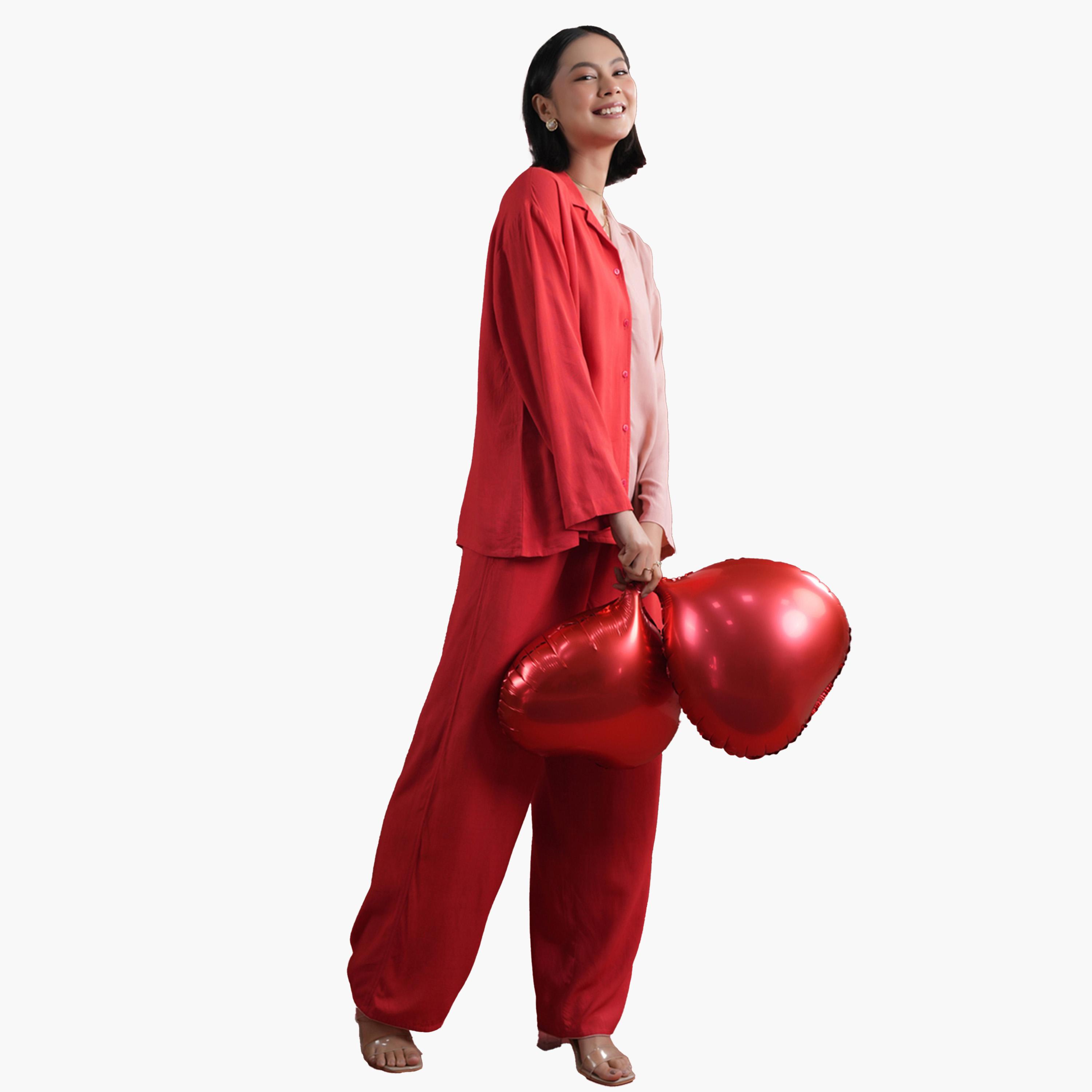 Sanskrutihomes X Styli Color Block Collared Shirt and Pyjama Set-women-clothing-nightwear-pyjamas-longsets-image-19