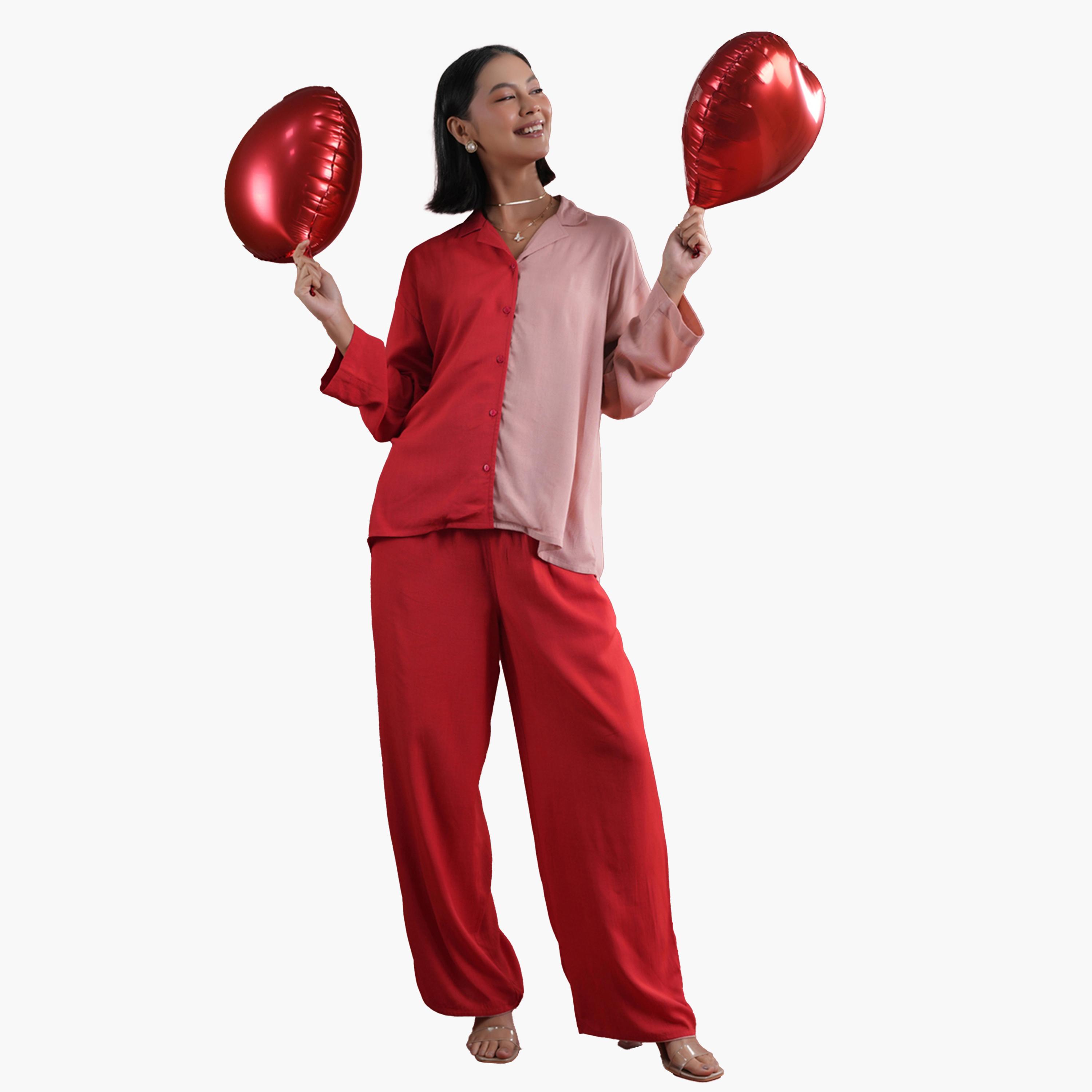 Sanskrutihomes X Styli Color Block Collared Shirt and Pyjama Set-women-clothing-nightwear-pyjamas-longsets-image-22