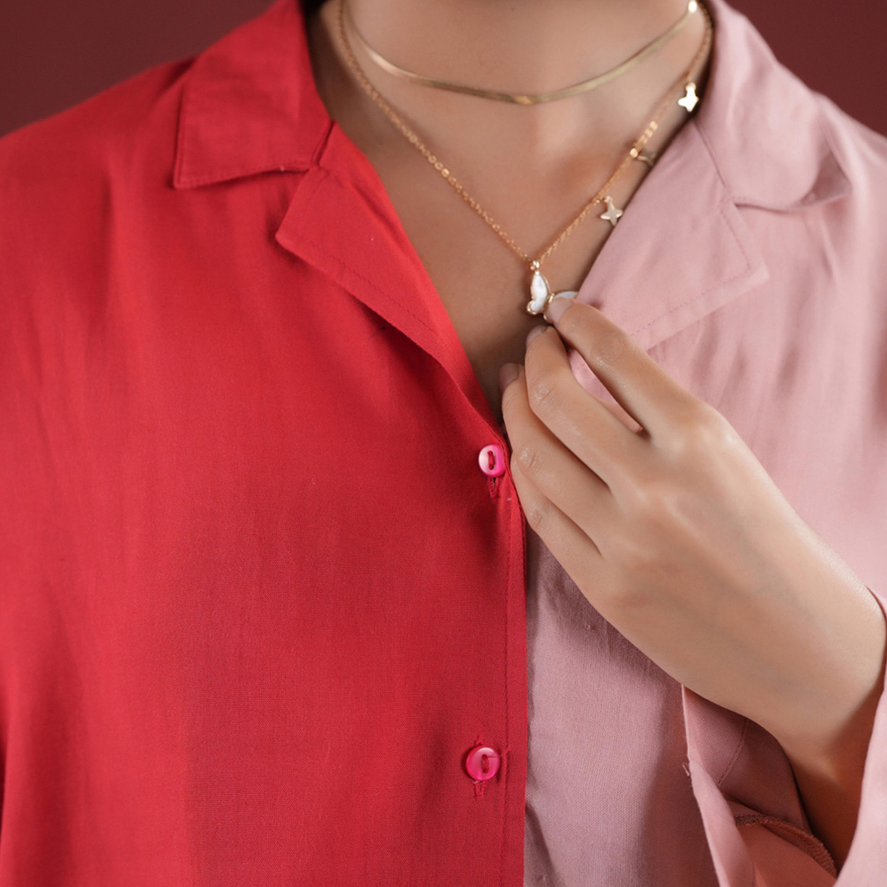 Sanskrutihomes X Styli Color Block Collared Shirt and Pyjama Set-women-clothing-nightwear-pyjamas-longsets-image-7
