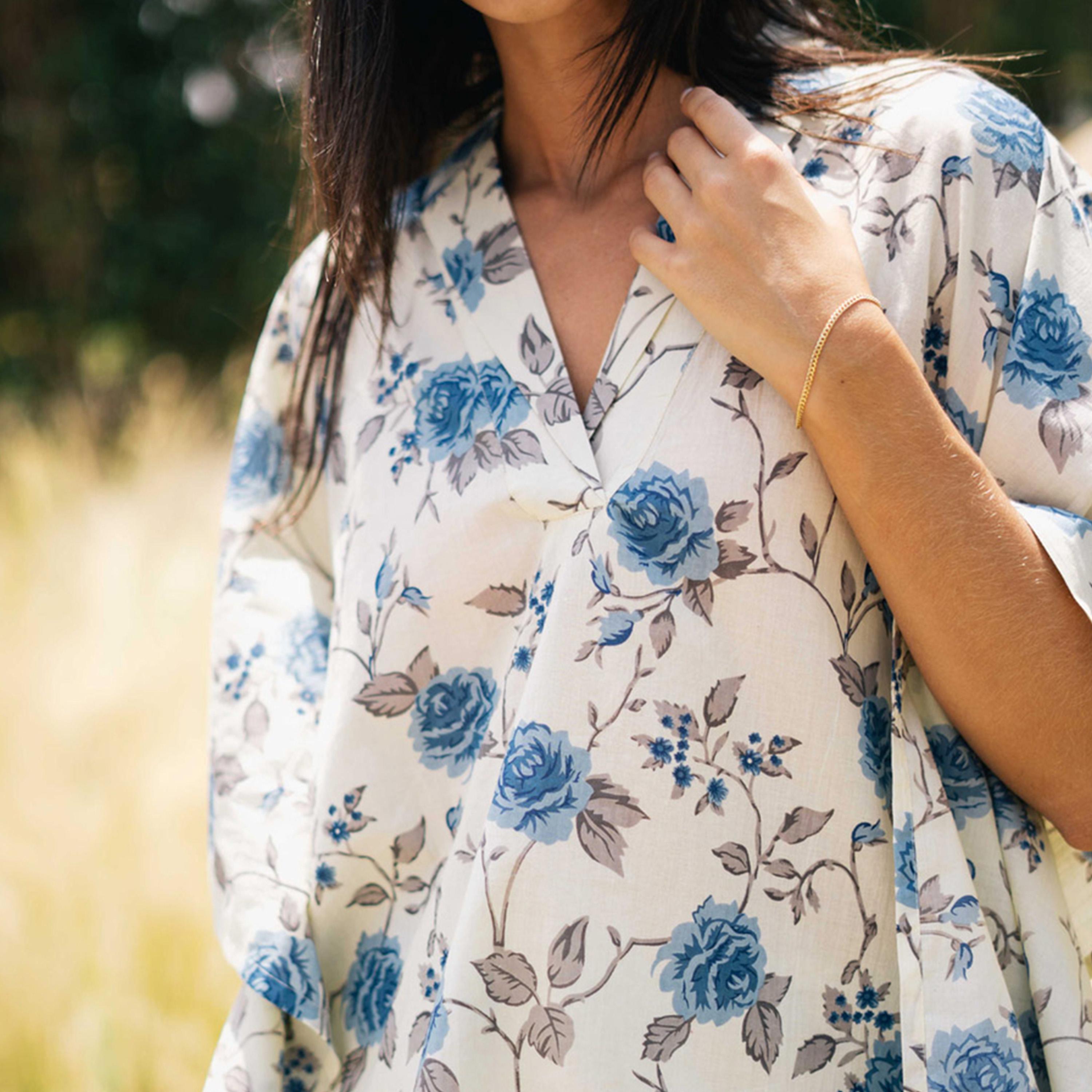 Sanskrutihomes X Styli Women Printed V-Neck Pure Cotton Top and Pyjama Set-women-clothing-nightwear-pyjamas-longsets-image-9
