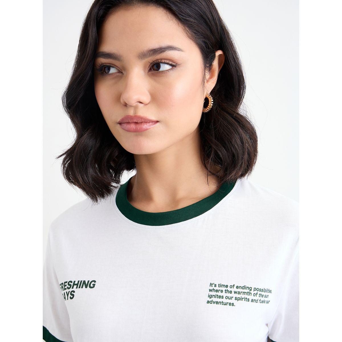 Styli Women White Slogan Print Regular Fit T-Shirt-women-clothing-tshirts-image-3
