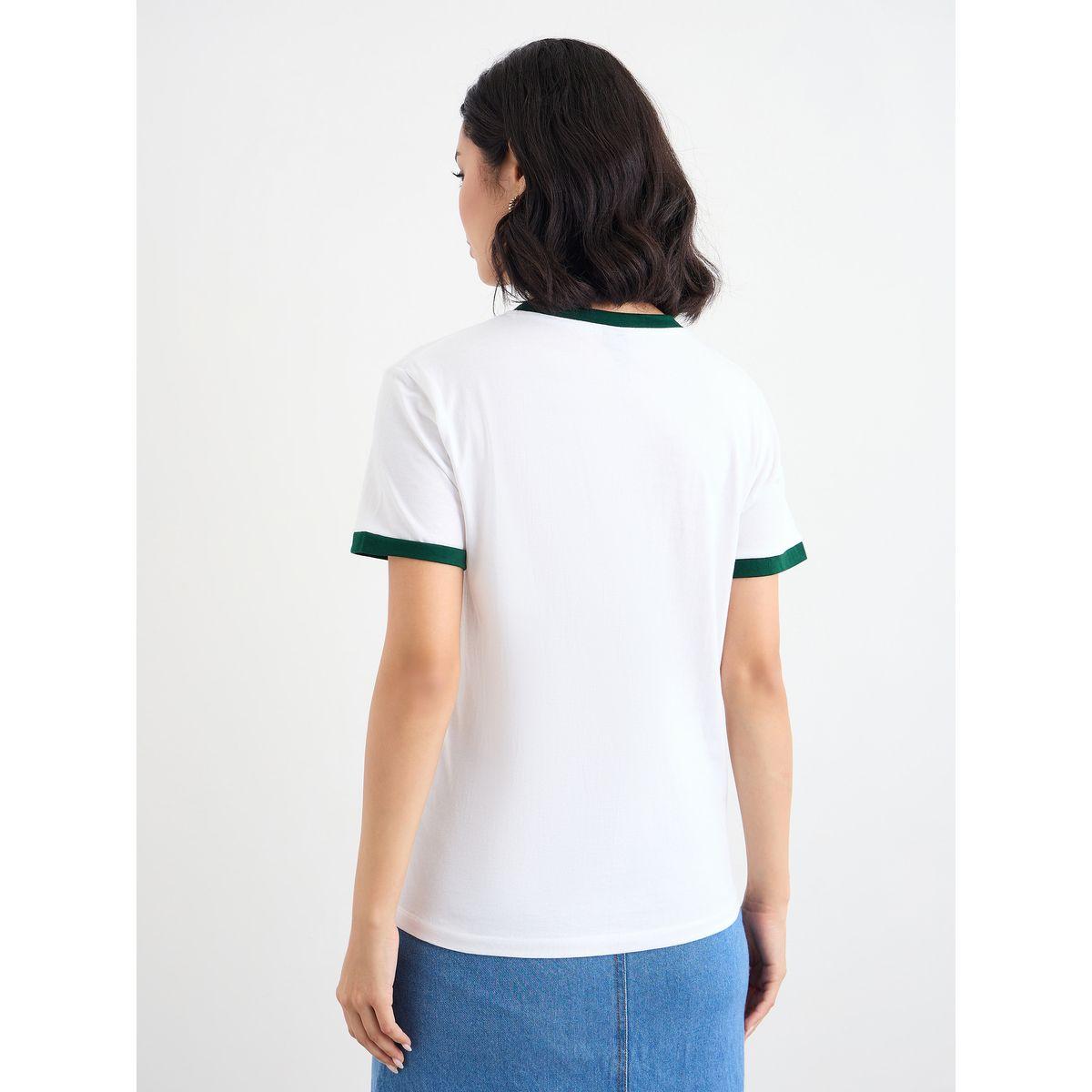 تيشيرت بطبعة كتابة وقصة عادية-women-clothing-tshirts-image-4